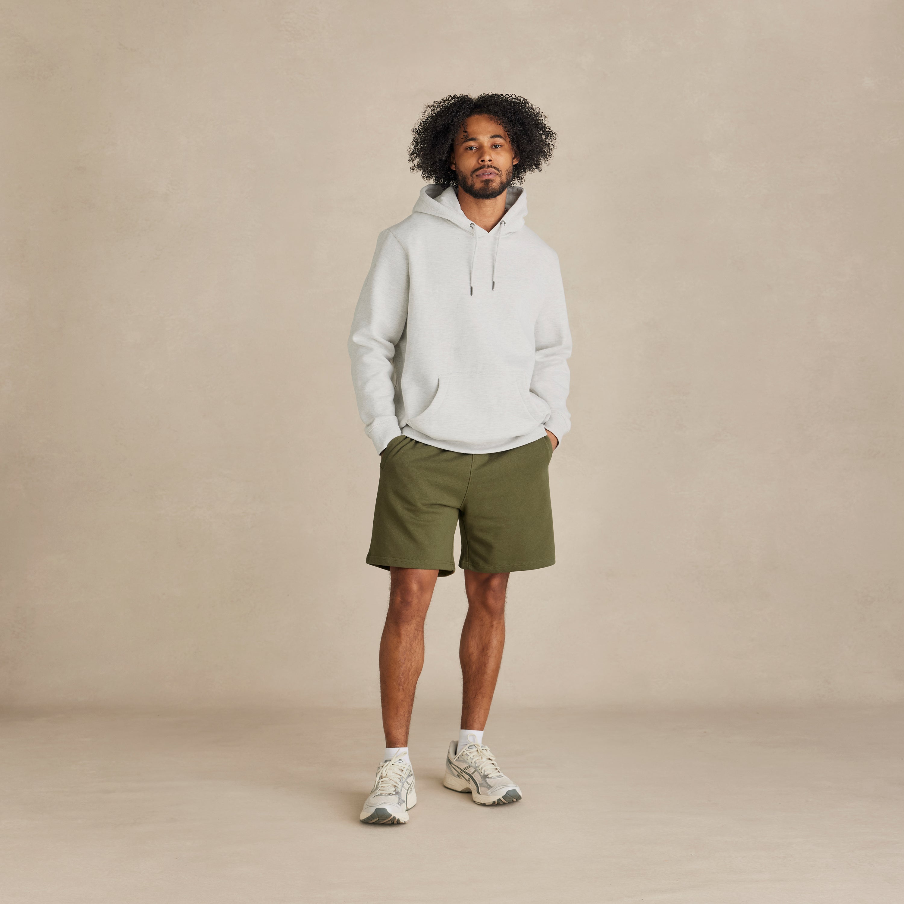 Military Olive Midweight Organic French Terry Short