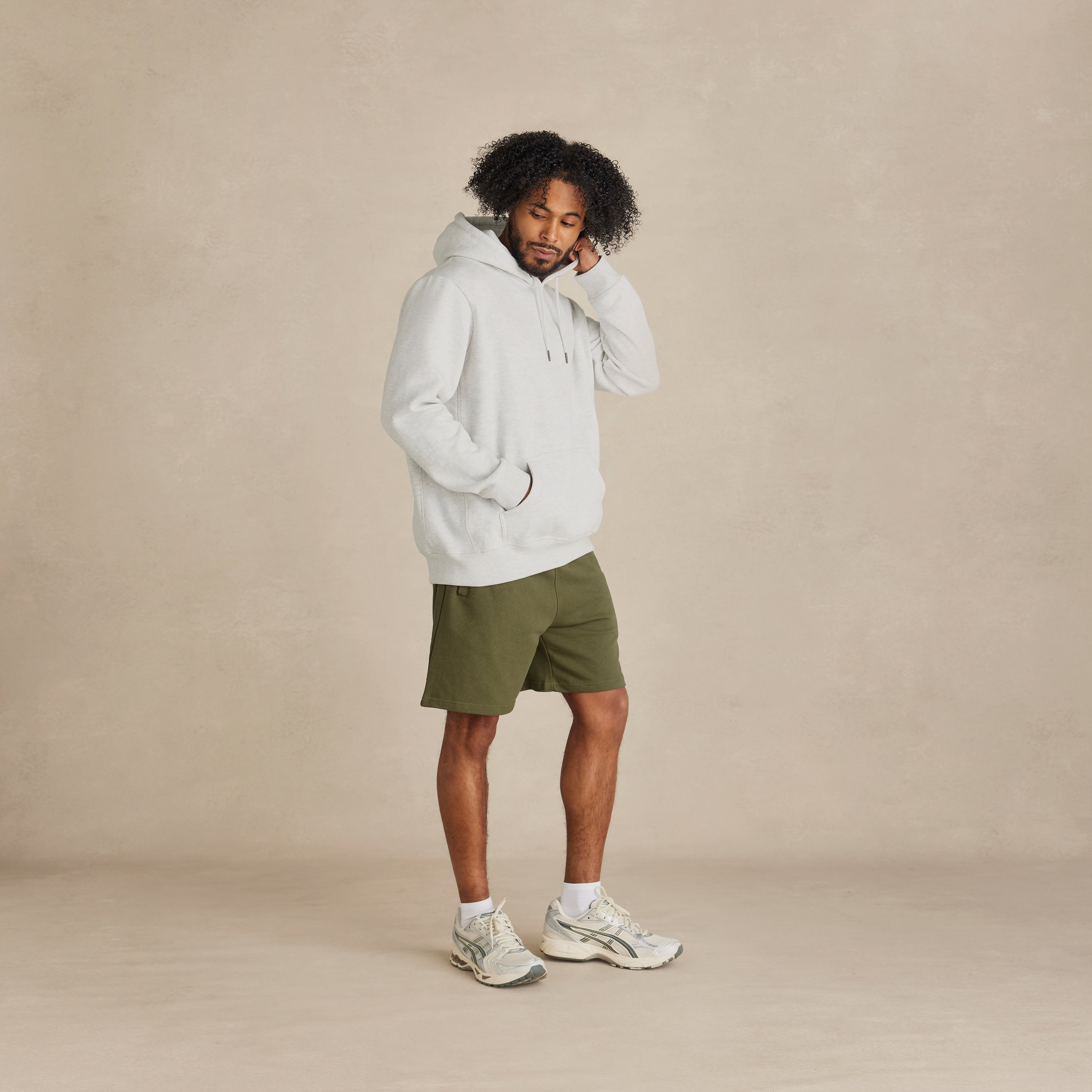 Military Olive Midweight Organic French Terry Short