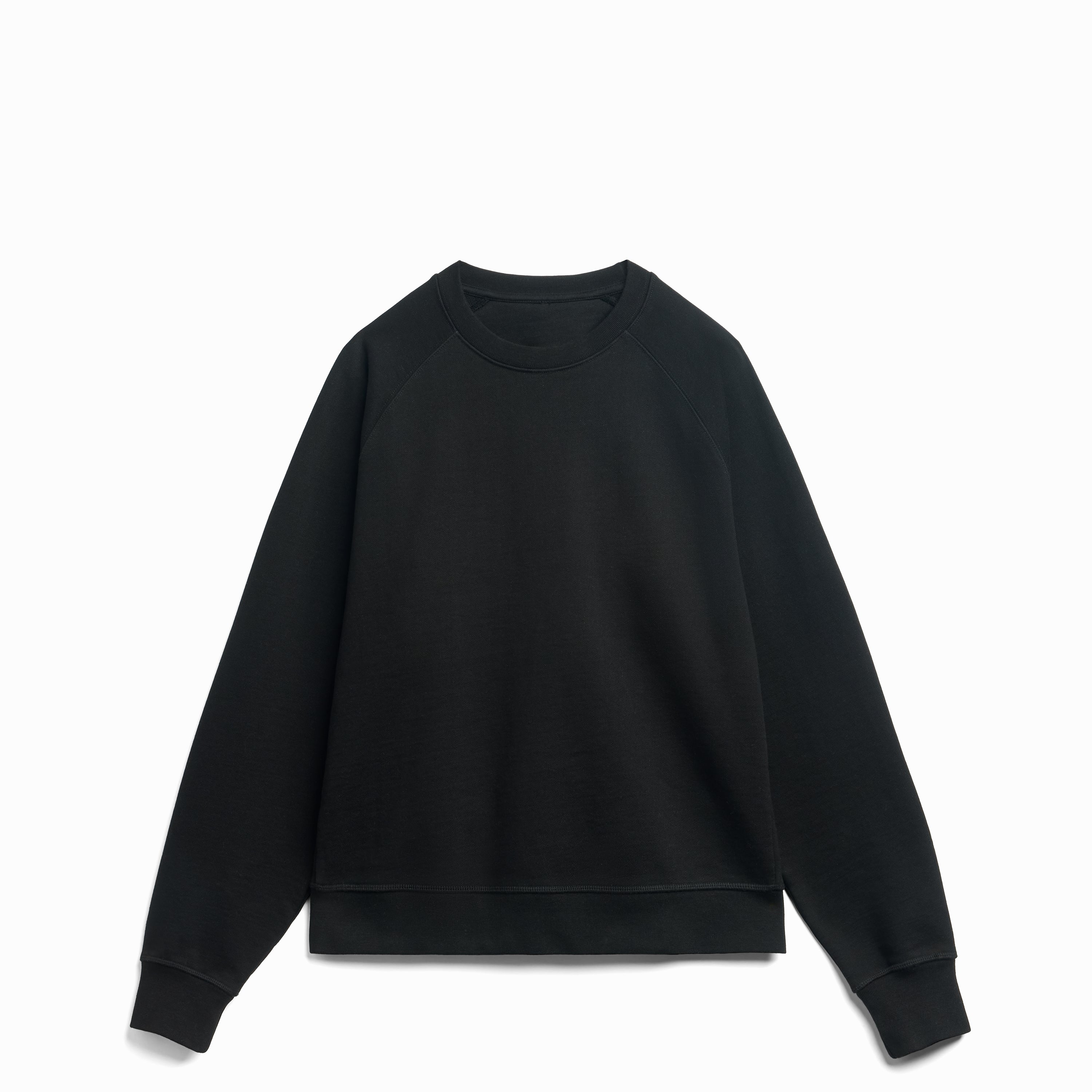 Black Ultra Heavyweight Organic French Terry Crew