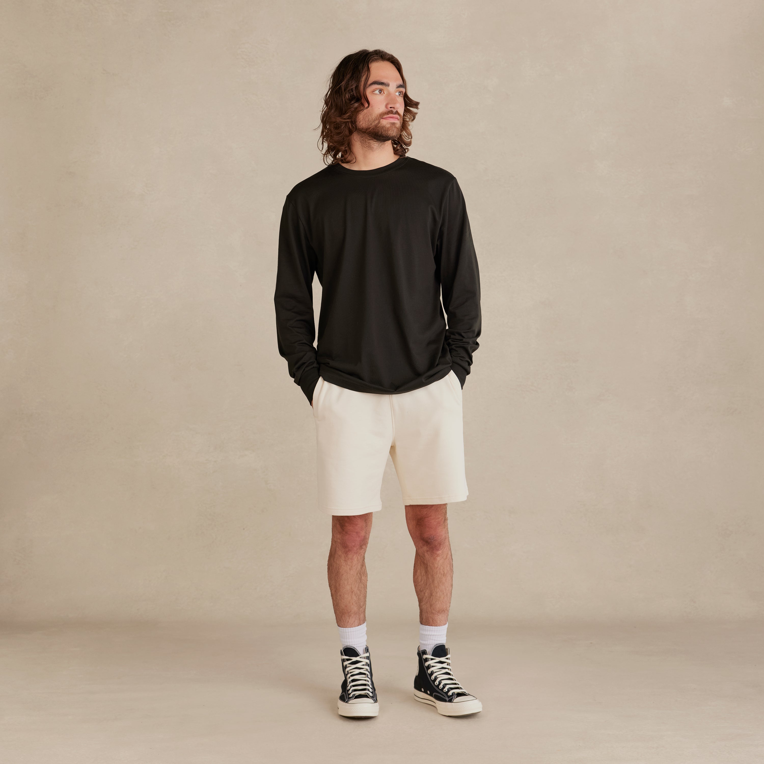 Ocean Navy Midweight Supima® Long Sleeve Tee