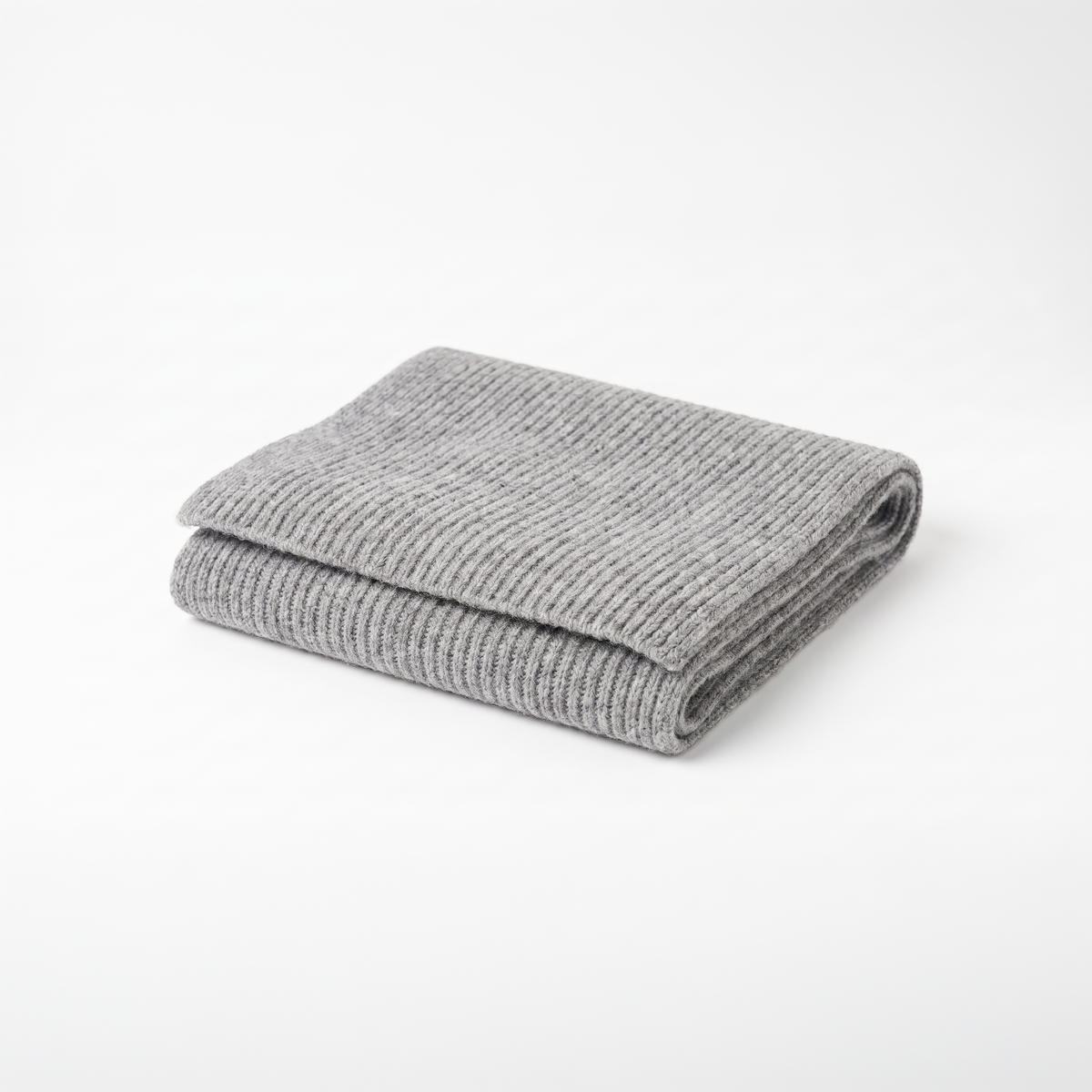 Custom Heather Grey 3-End Cashmere Scarf Sample