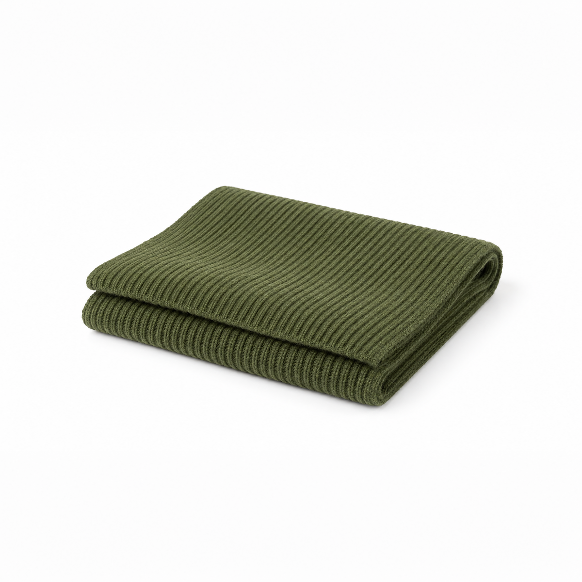 Custom Moss 3-End Cashmere Scarf Sample