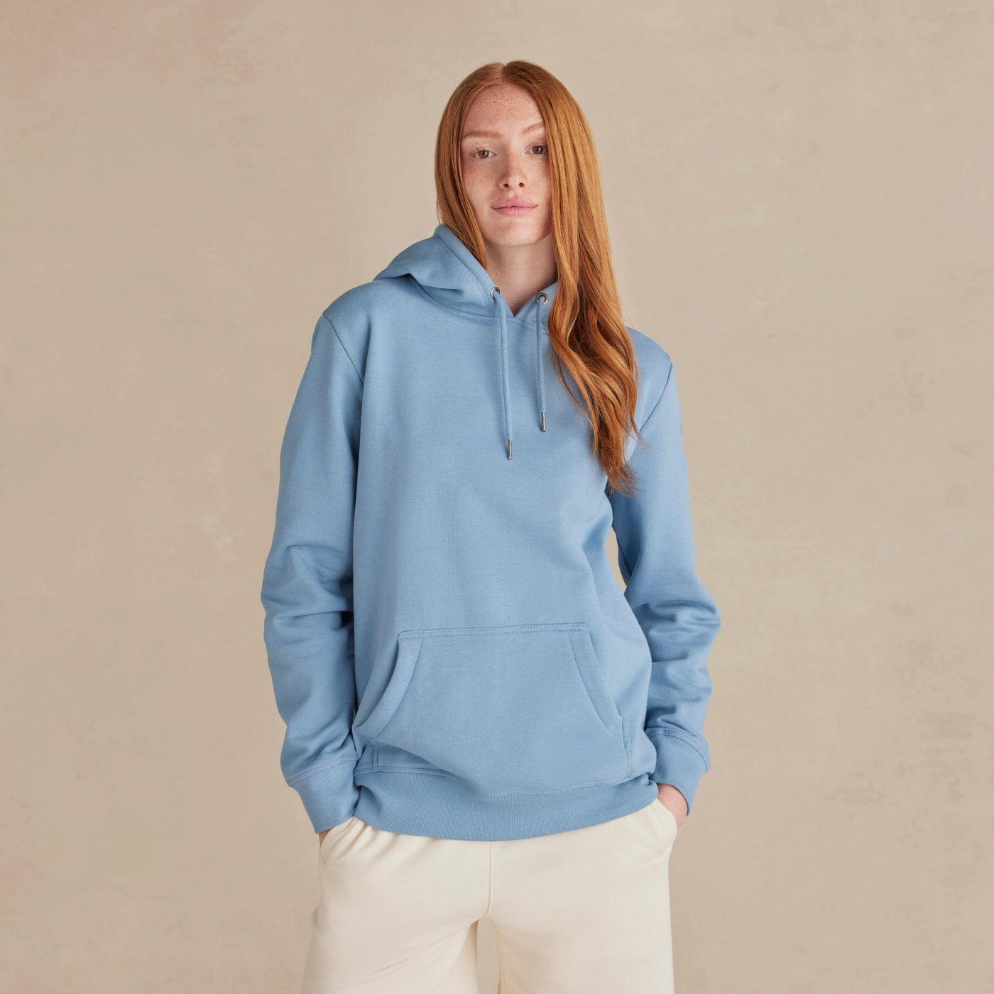 Cloudy Blue Heavyweight Organic Brushed Hood