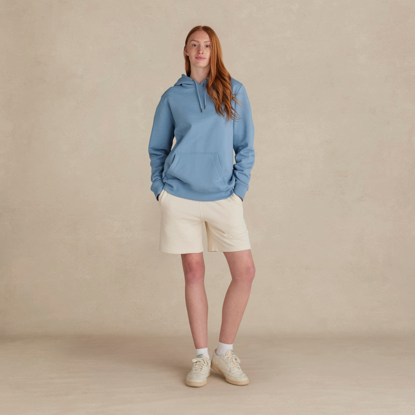 Cloudy Blue Heavyweight Organic Brushed Hood