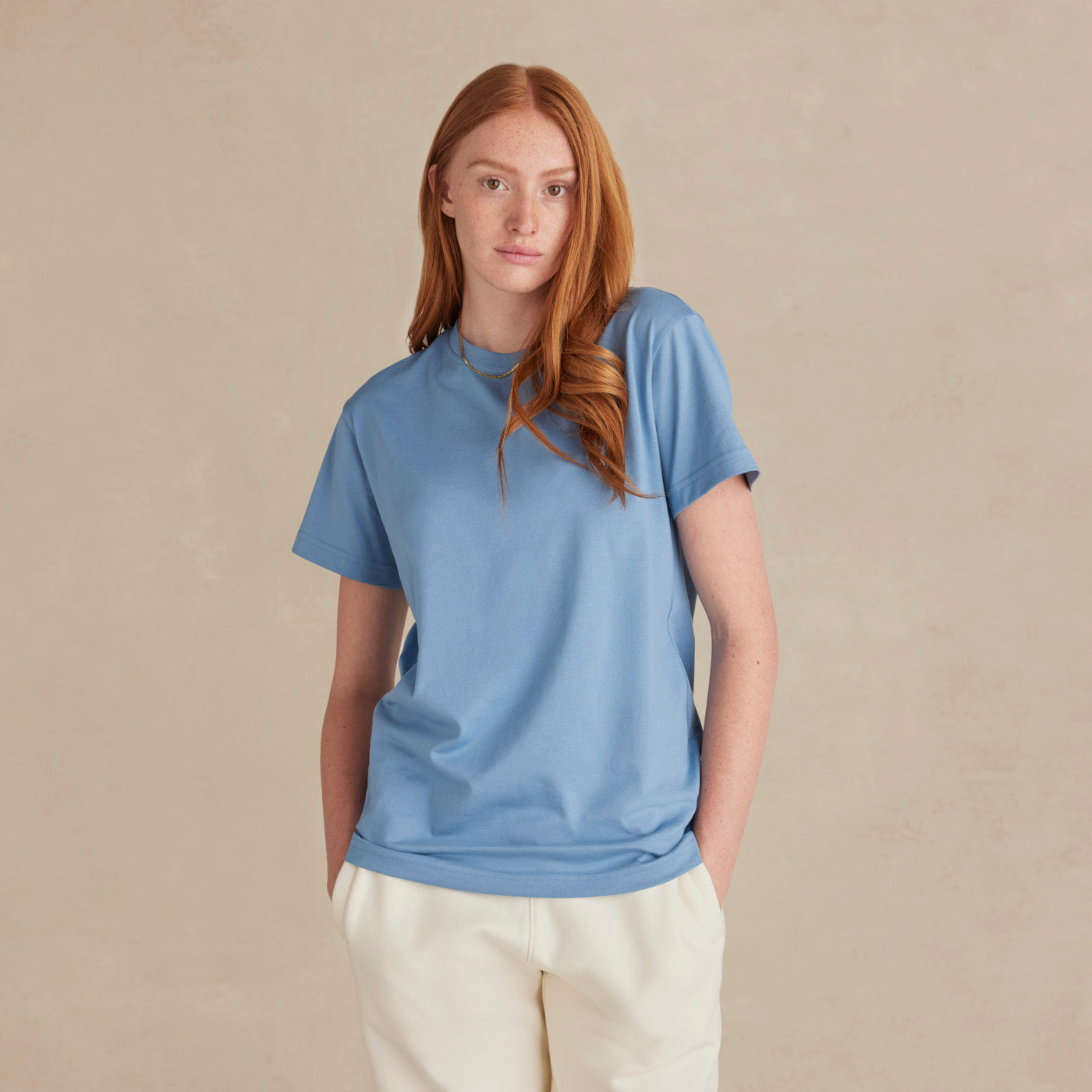 Cloudy Blue Midweight Supima® Tee