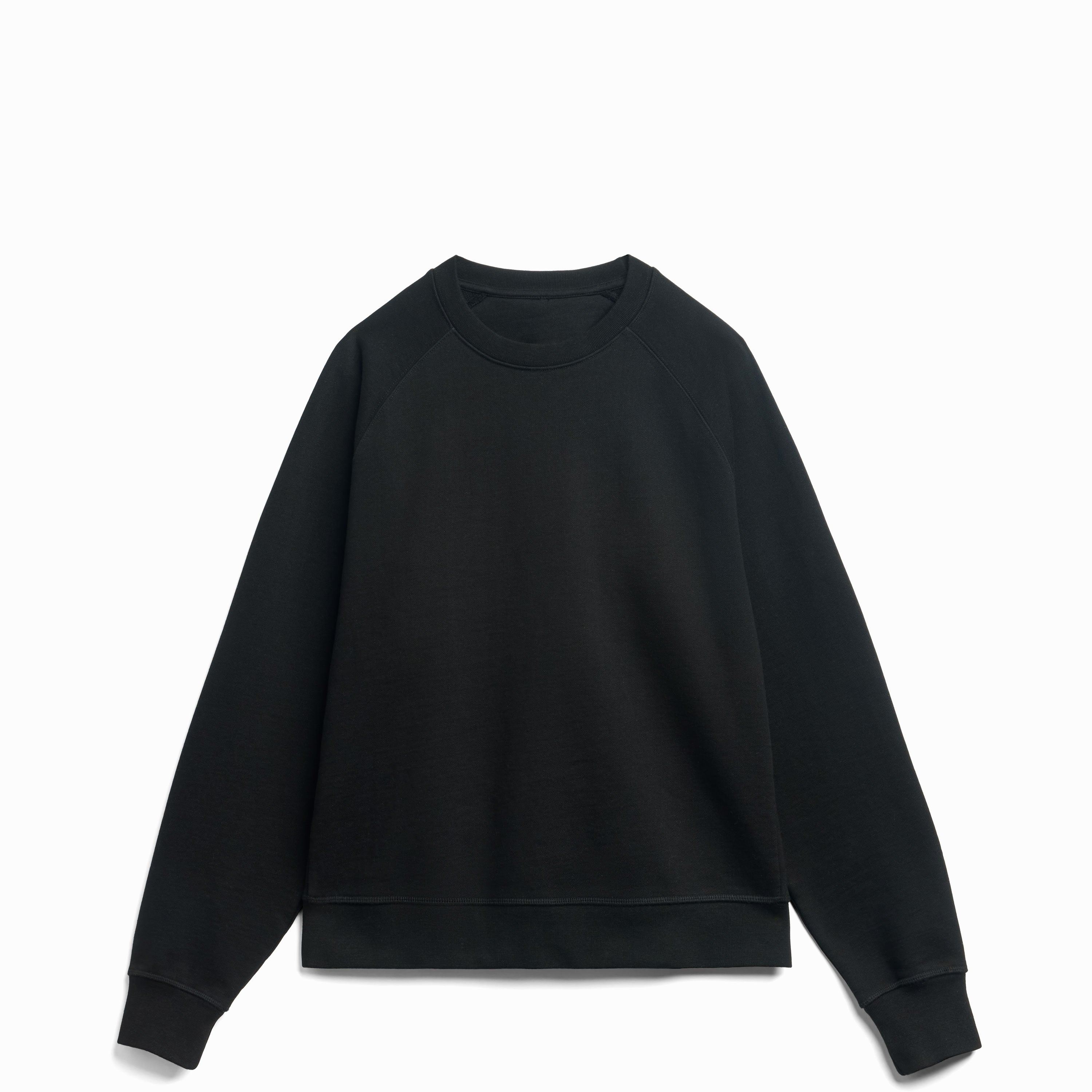 Black Ultra Heavyweight Organic French Terry Crew