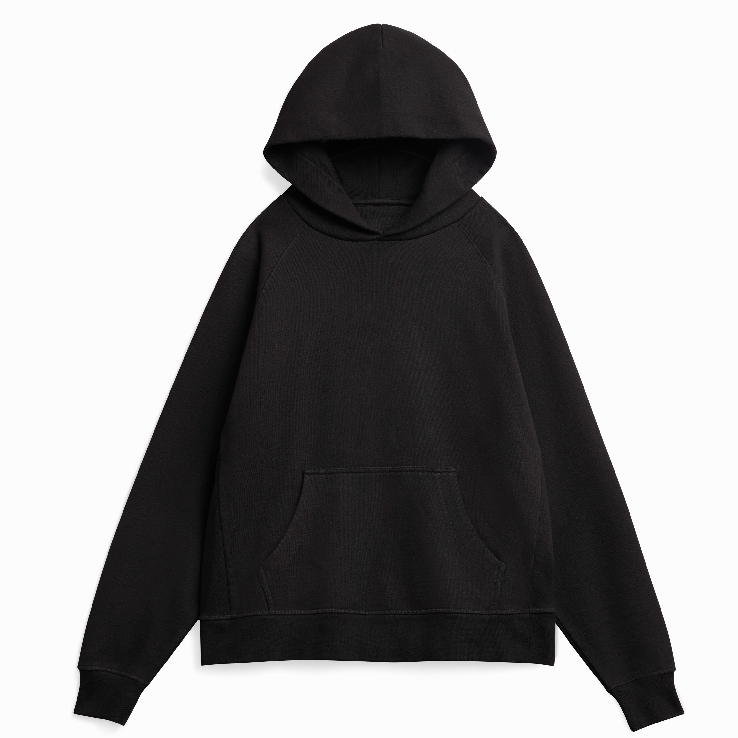 Black Ultra Heavyweight Organic French Terry Hood