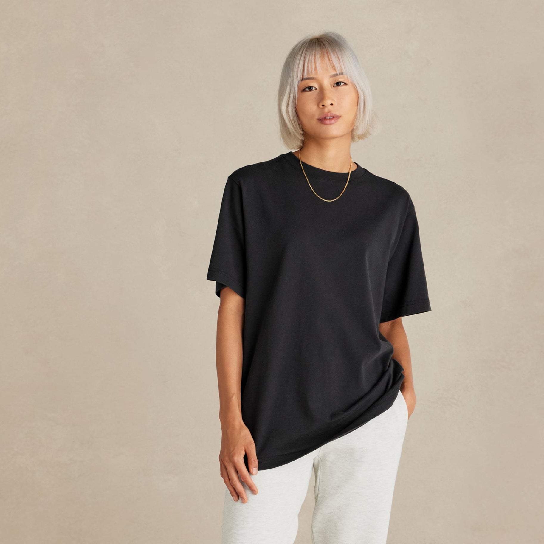 Black Heavyweight Organic Tee