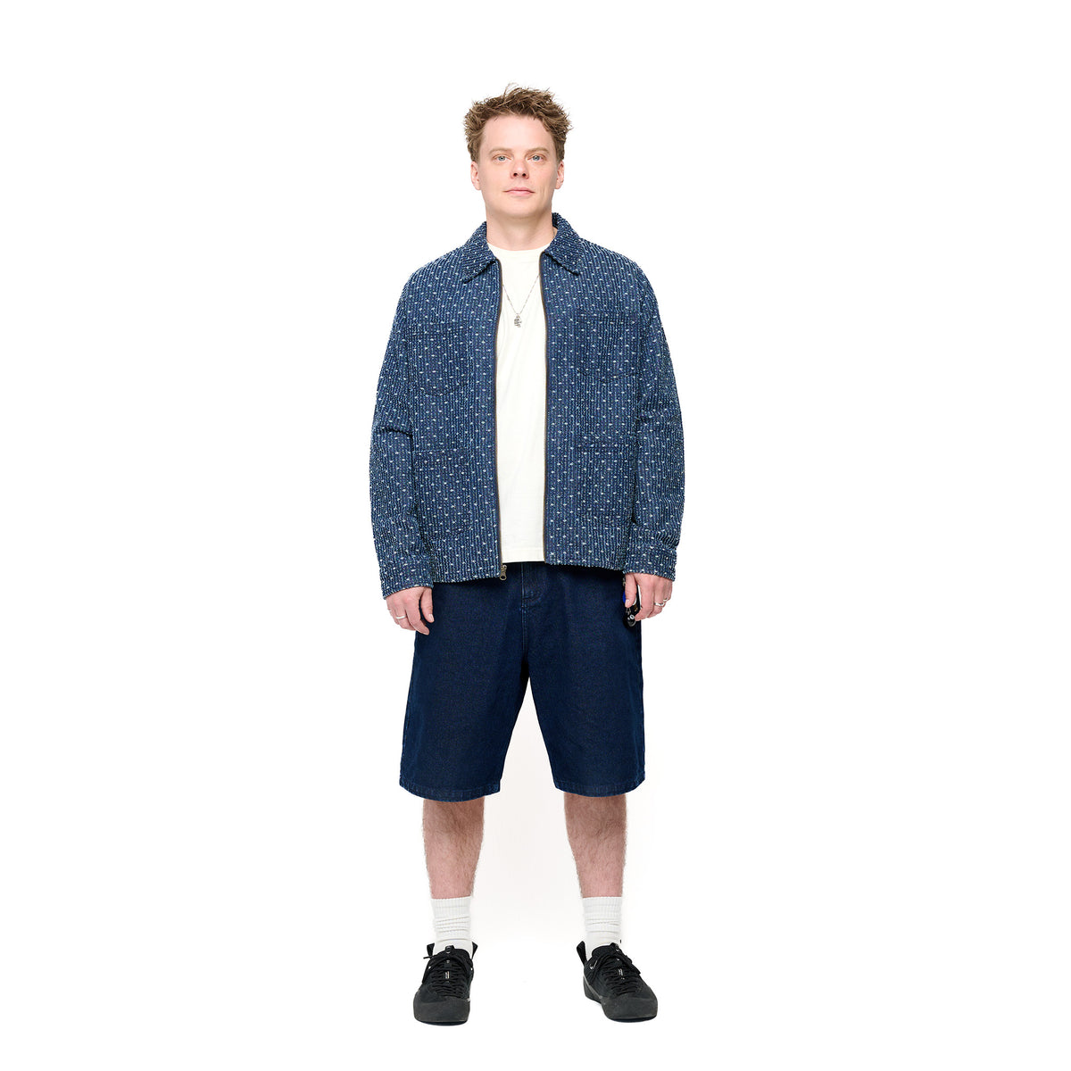 Custom Denim Zip Through Overshirt