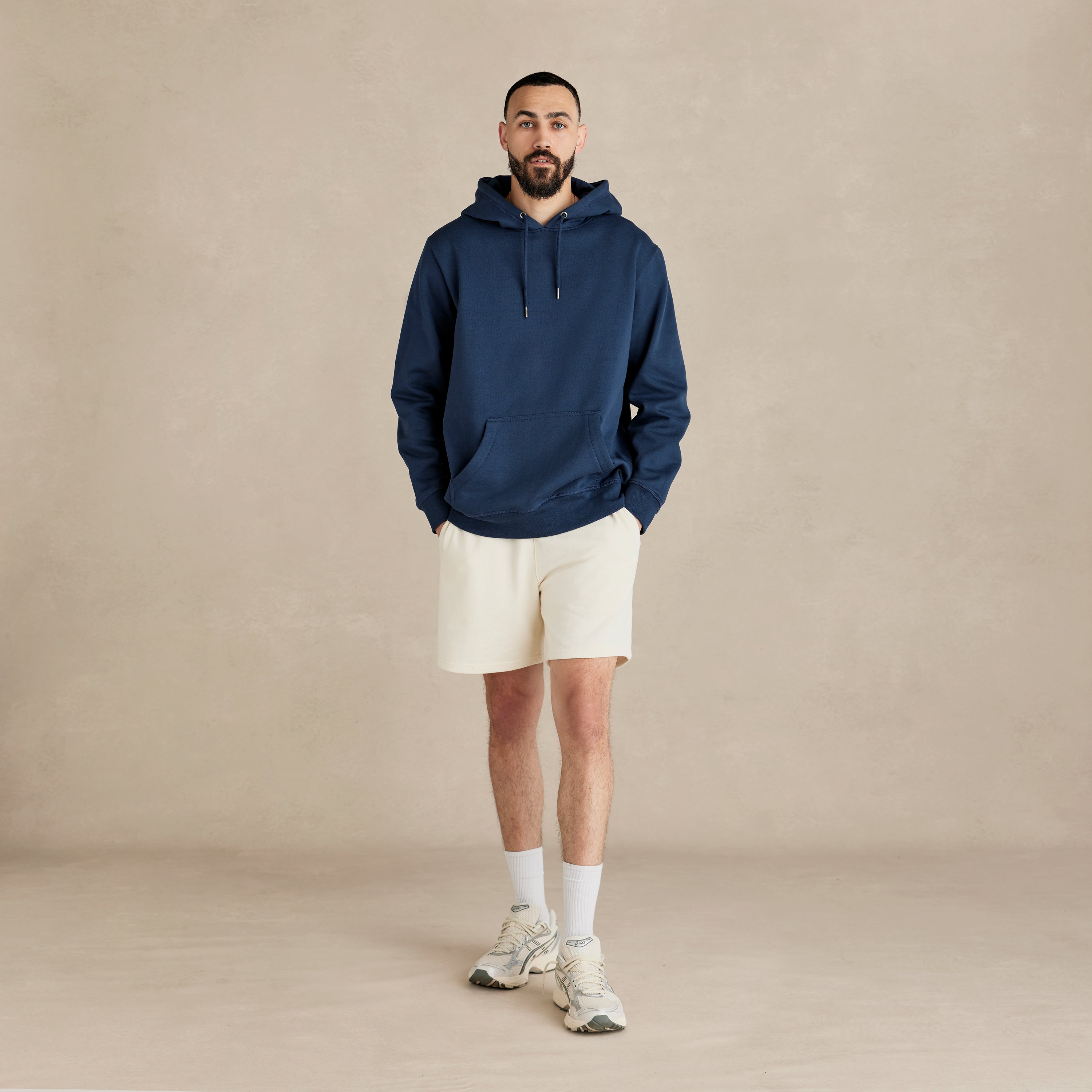 Ocean Navy Heavyweight Organic Brushed Hood