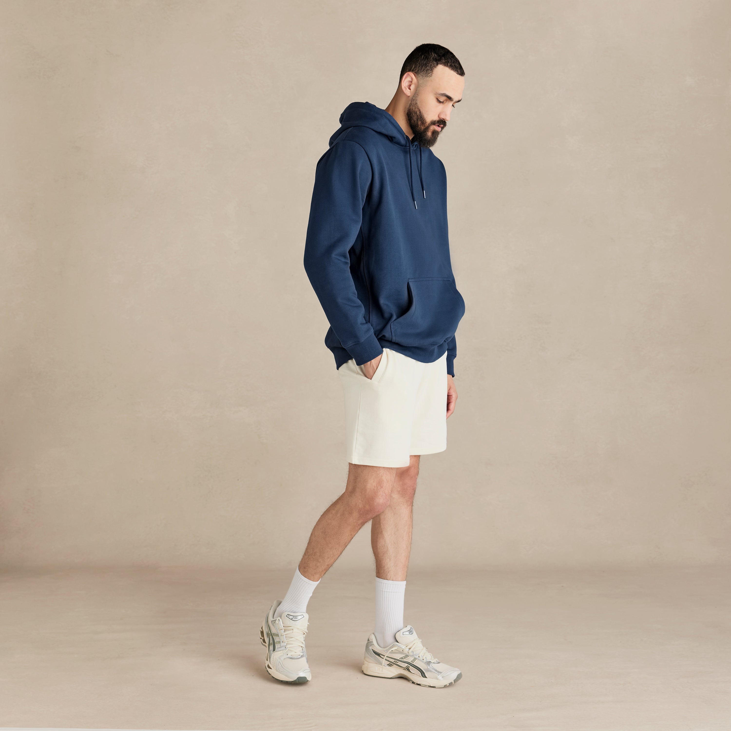 Ocean Navy Heavyweight Organic Brushed Hood