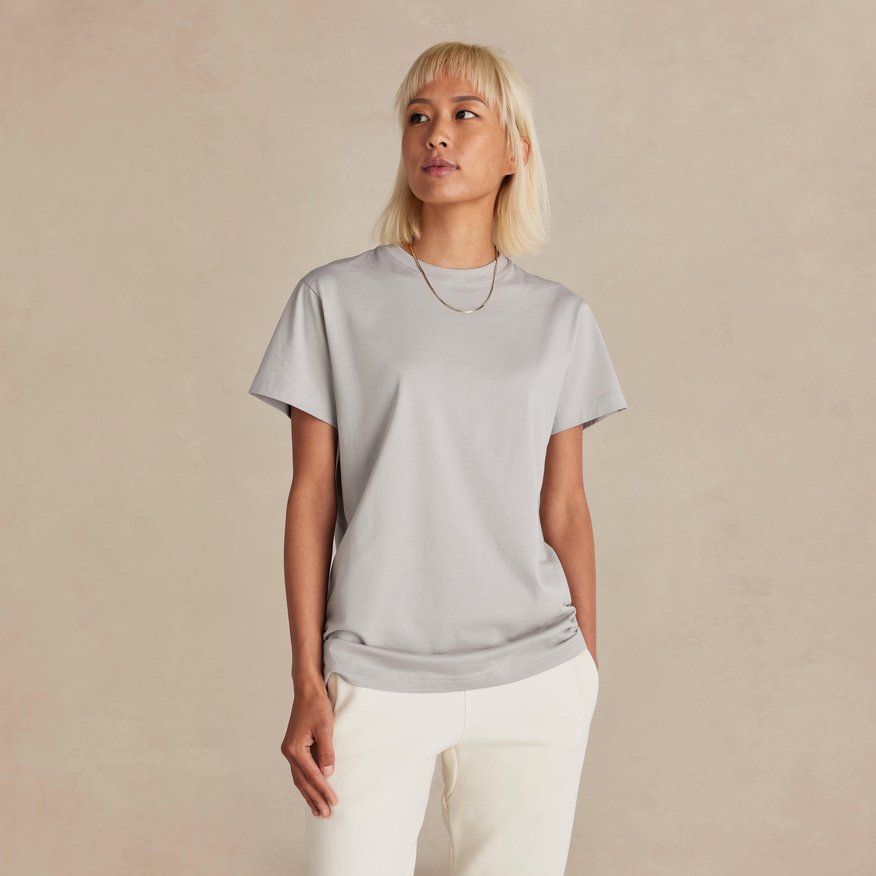 Oyster Midweight Supima® Tee