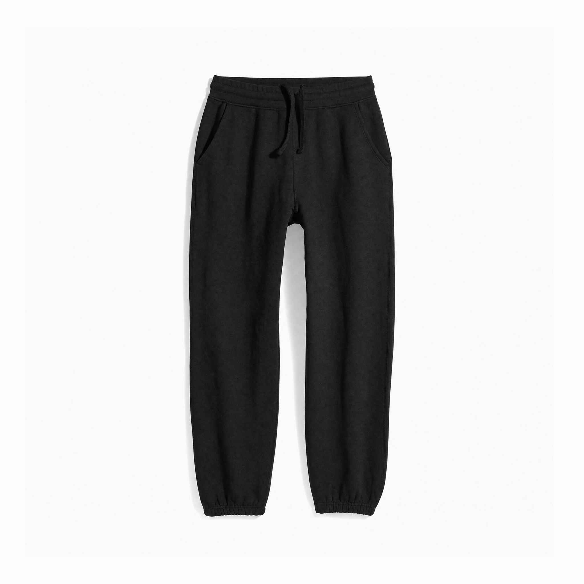 Black Organic Heavyweight Brushed Pant