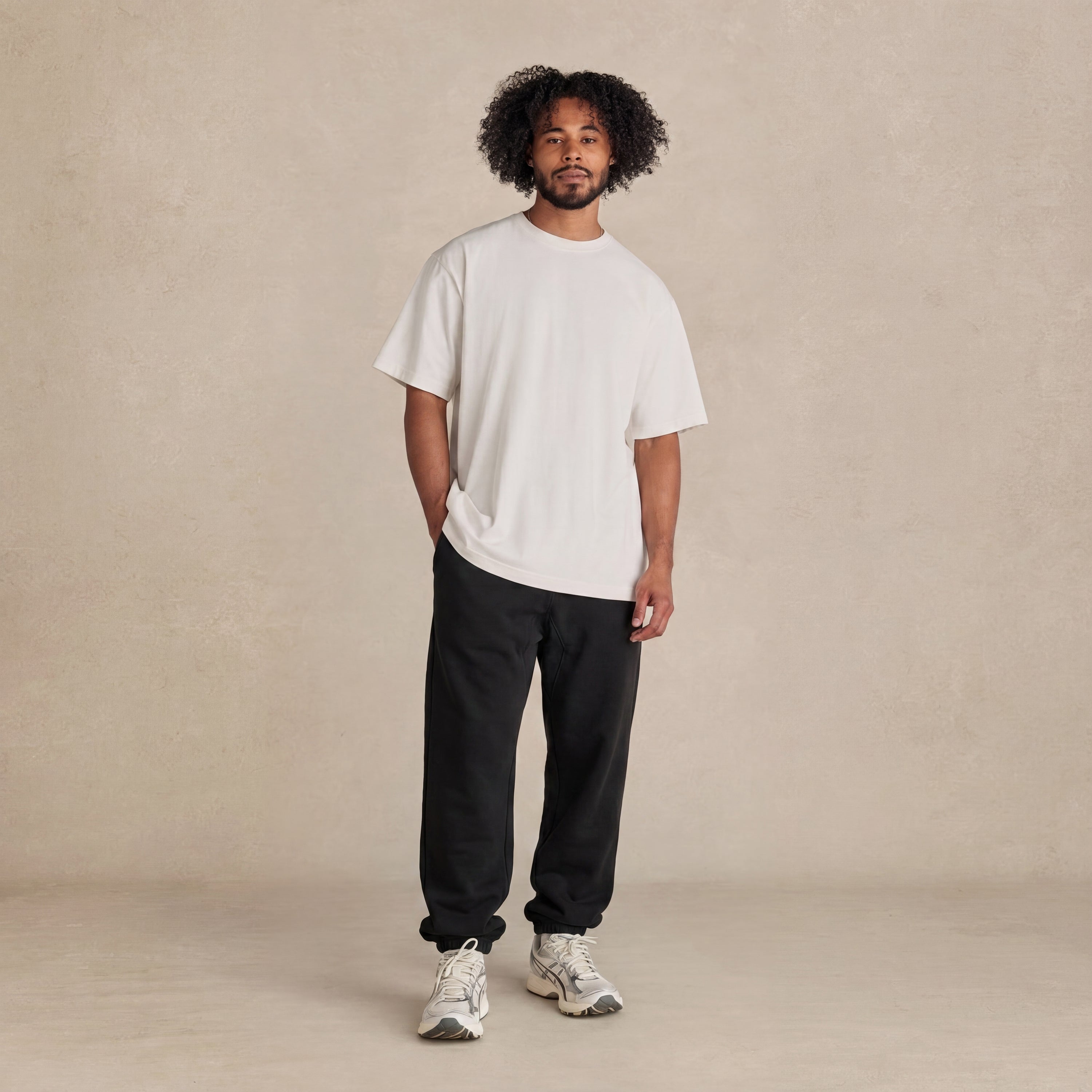 Black Organic Heavyweight Brushed Pant