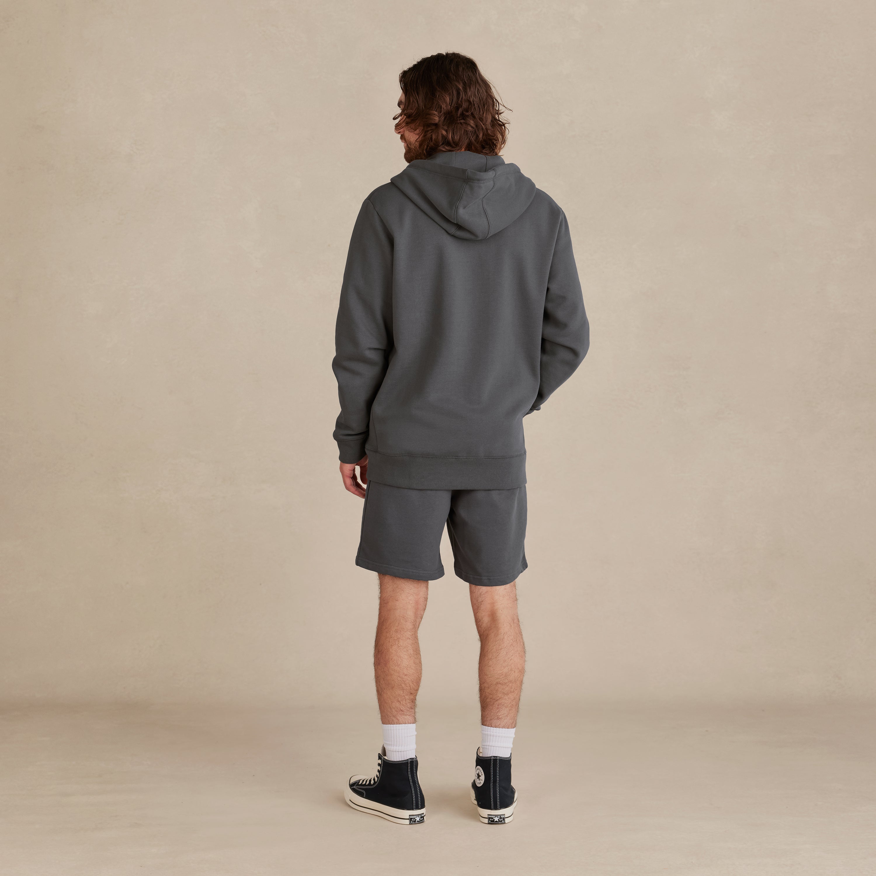 Heather Grey Heavyweight Organic Brushed Zip