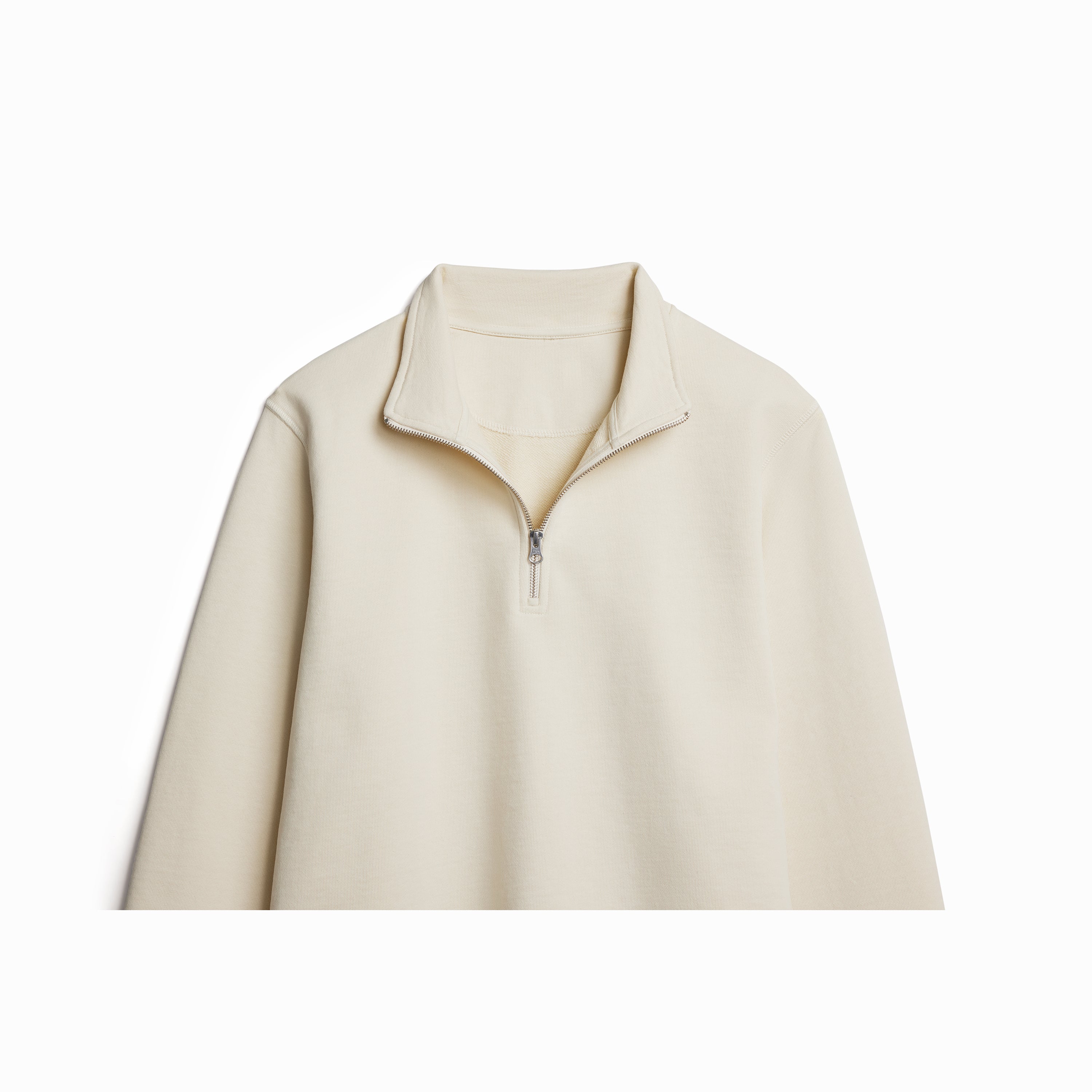 Parchment Ultra Heavyweight Organic French Terry Quarter Zip