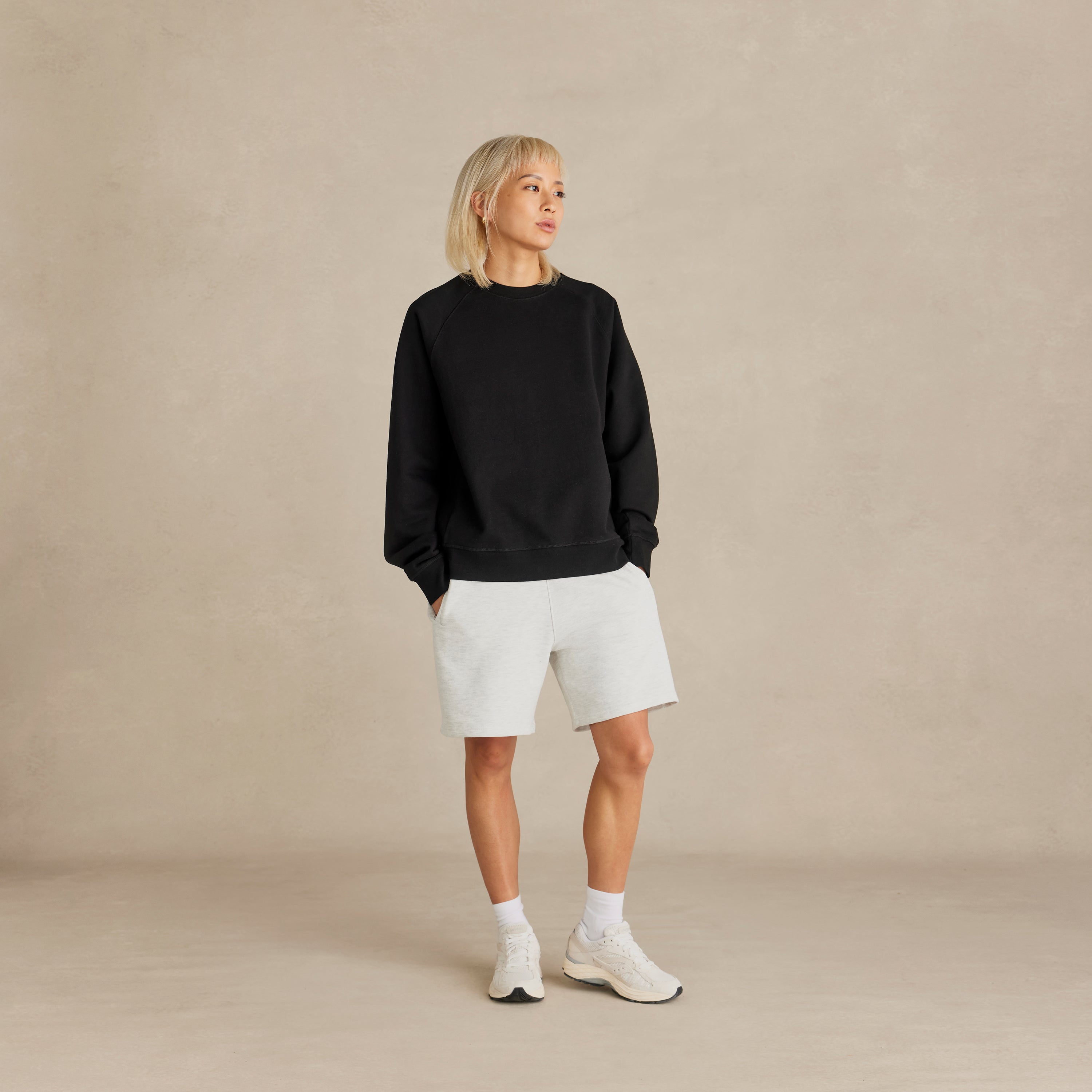 Black Ultra Heavyweight Organic French Terry Crew