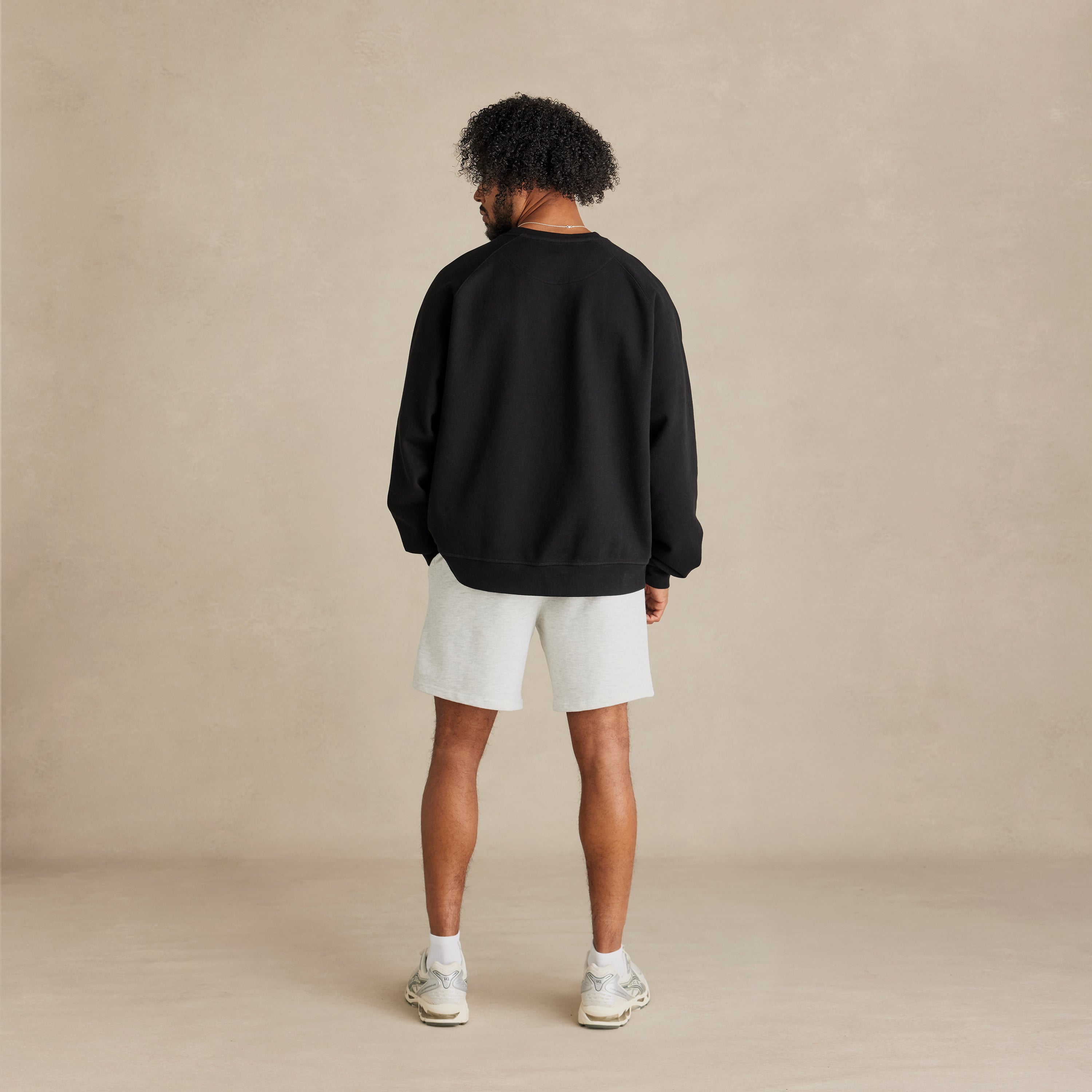 Black Ultra Heavyweight Organic French Terry Crew