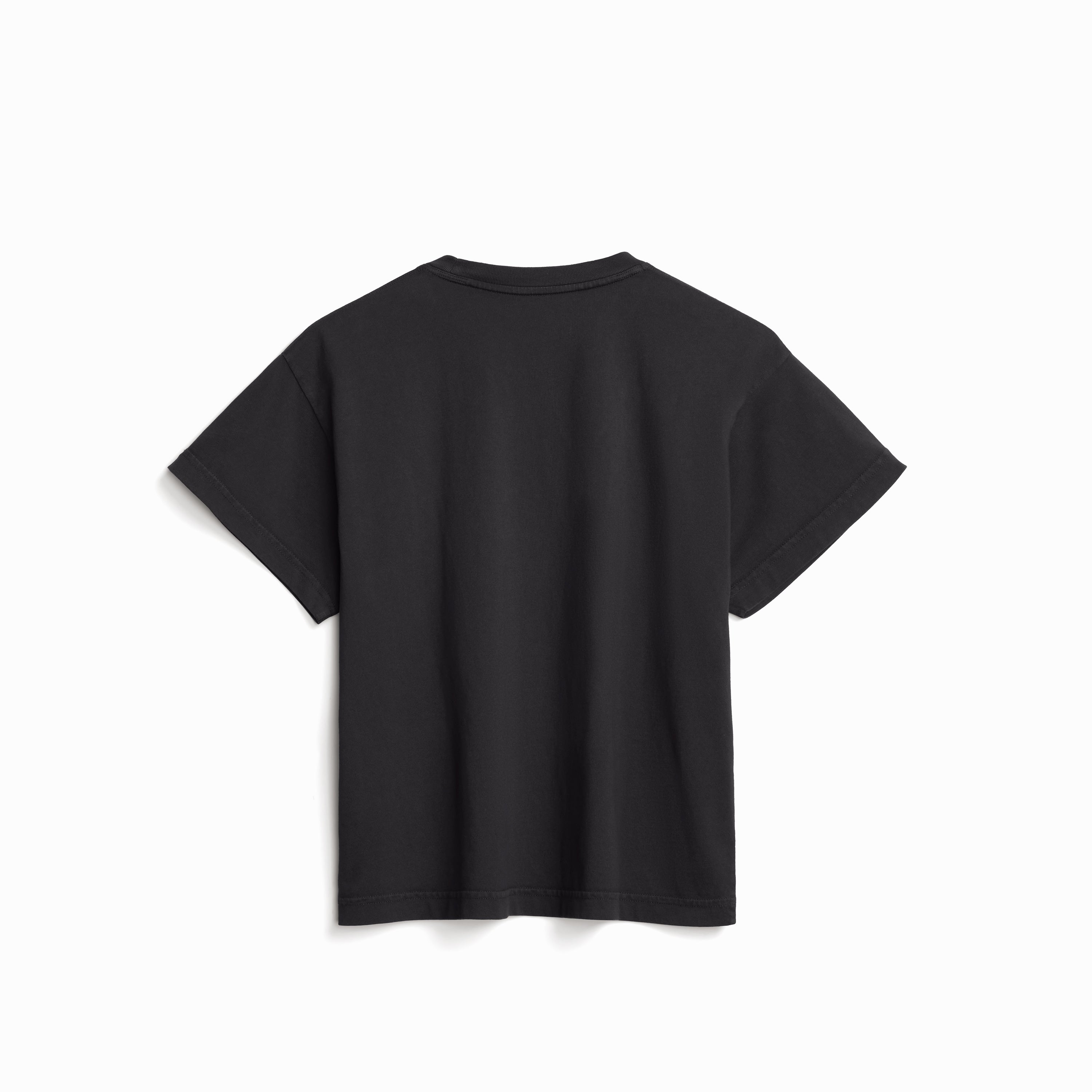 Women's Black Heavyweight Organic Tee