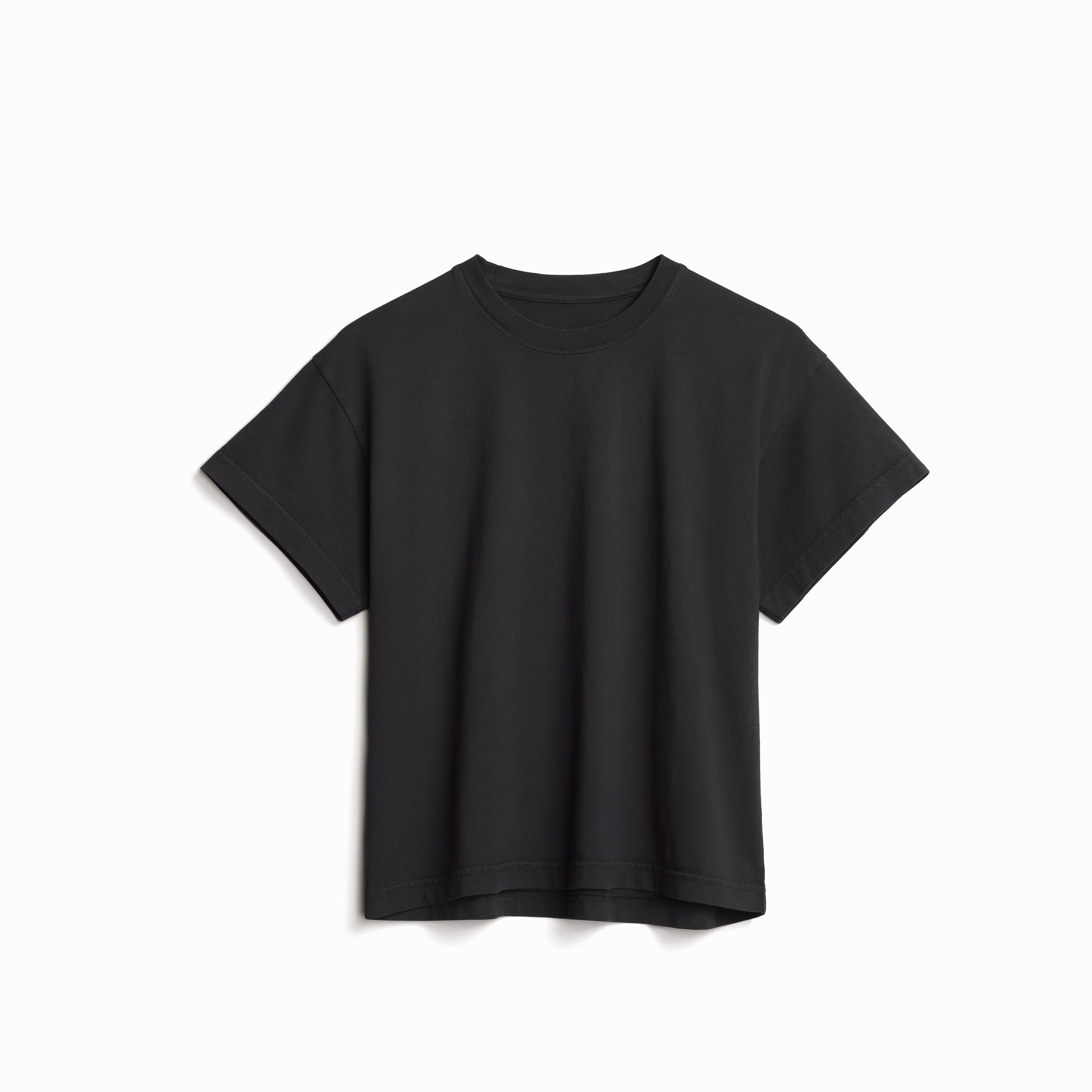 Women's Black Heavyweight Organic Tee