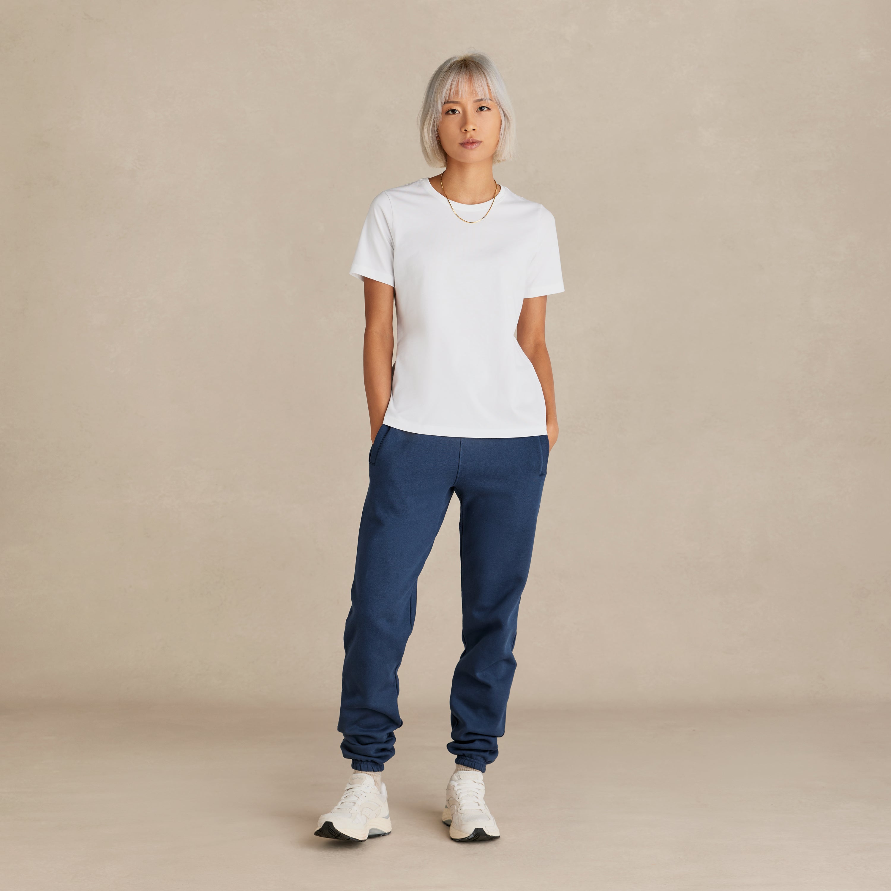 Women's White Midweight Supima® Tee