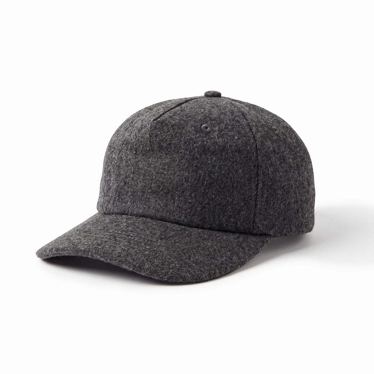 Grey Wool 5 Panel Cap