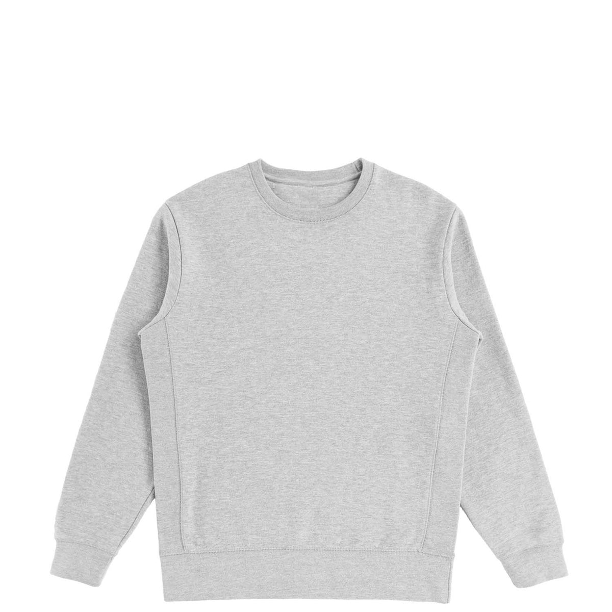 Heather Grey Heavyweight Organic Brushed Crew