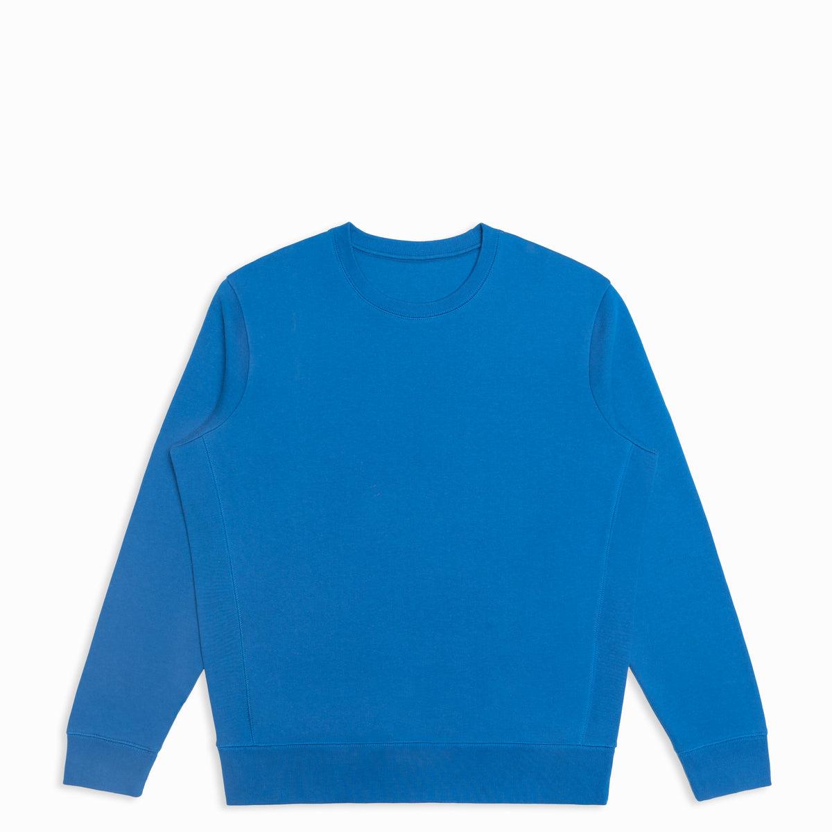 French Blue Heavyweight Organic Brushed Crew