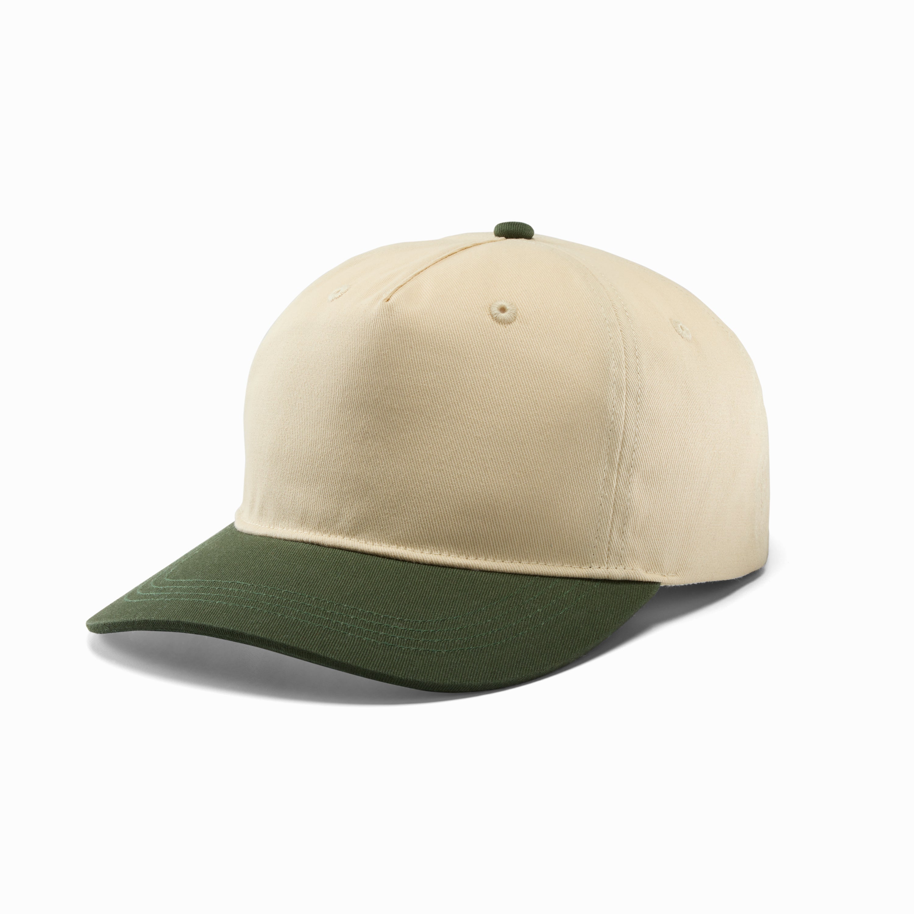 Natural 2-Tone Cotton Twill 5-Panel Hat