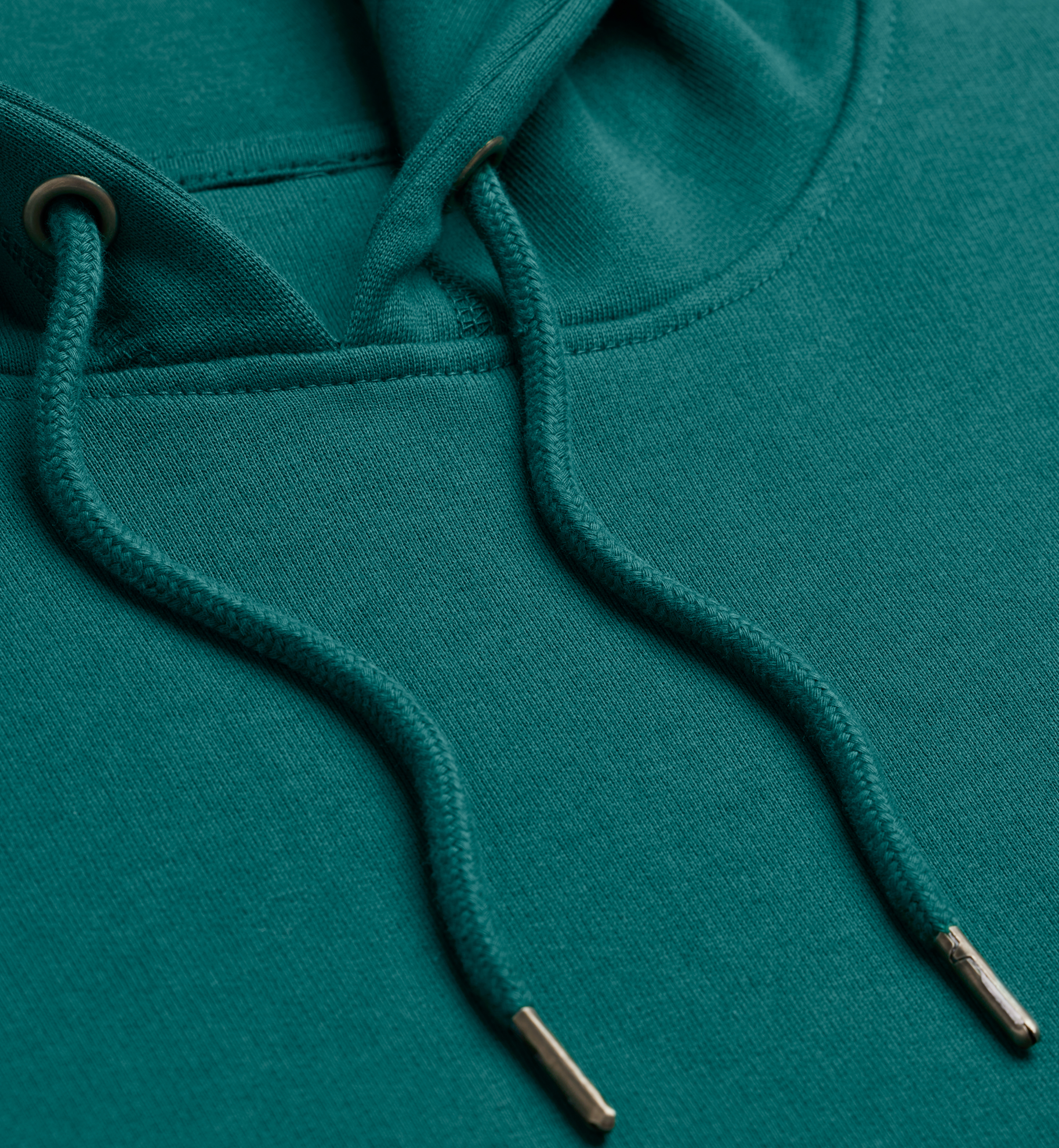 Bayberry green hoodie with drawstrings on a white background