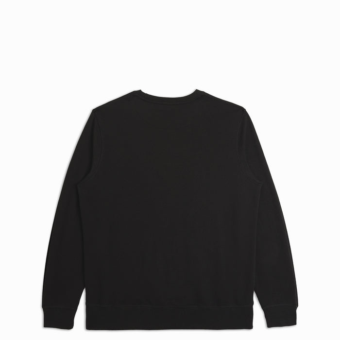 Black Organic Cotton French Terry Crewneck Sweatshirt