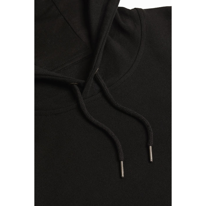 Organic french terry cotton zip up logo hooded sweatshirt