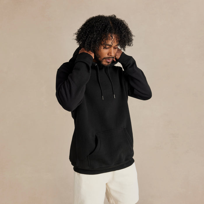 Black Organic Cotton Hooded Sweatshirt