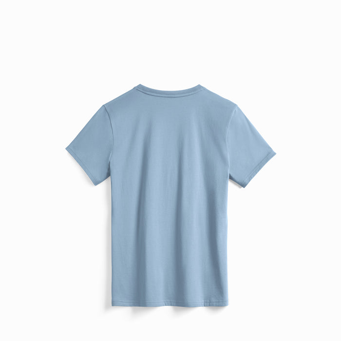 Women's Cloudy Blue American Grown Supima® 100% Cotton 6oz T-Shirt