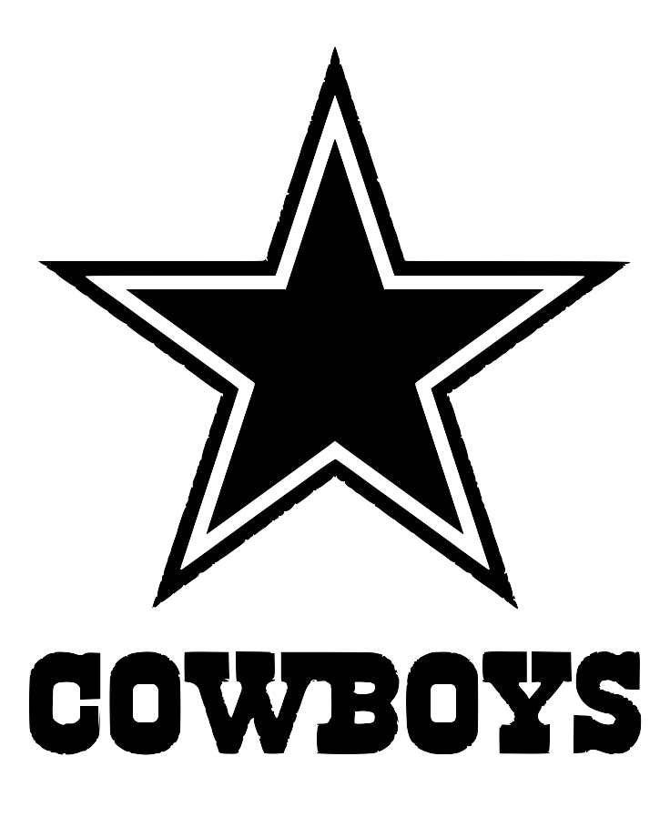 dallas cowboys logo with star on a transparent background