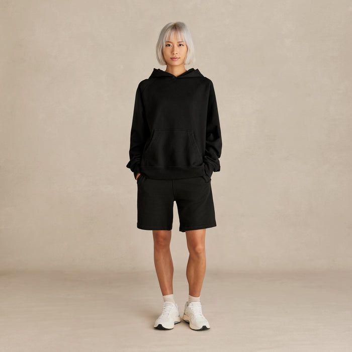 Black Midweight Organic French Terry Short