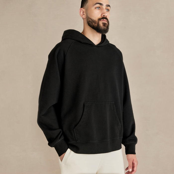 Black Organic Heavyweight Hooded Sweatshirt