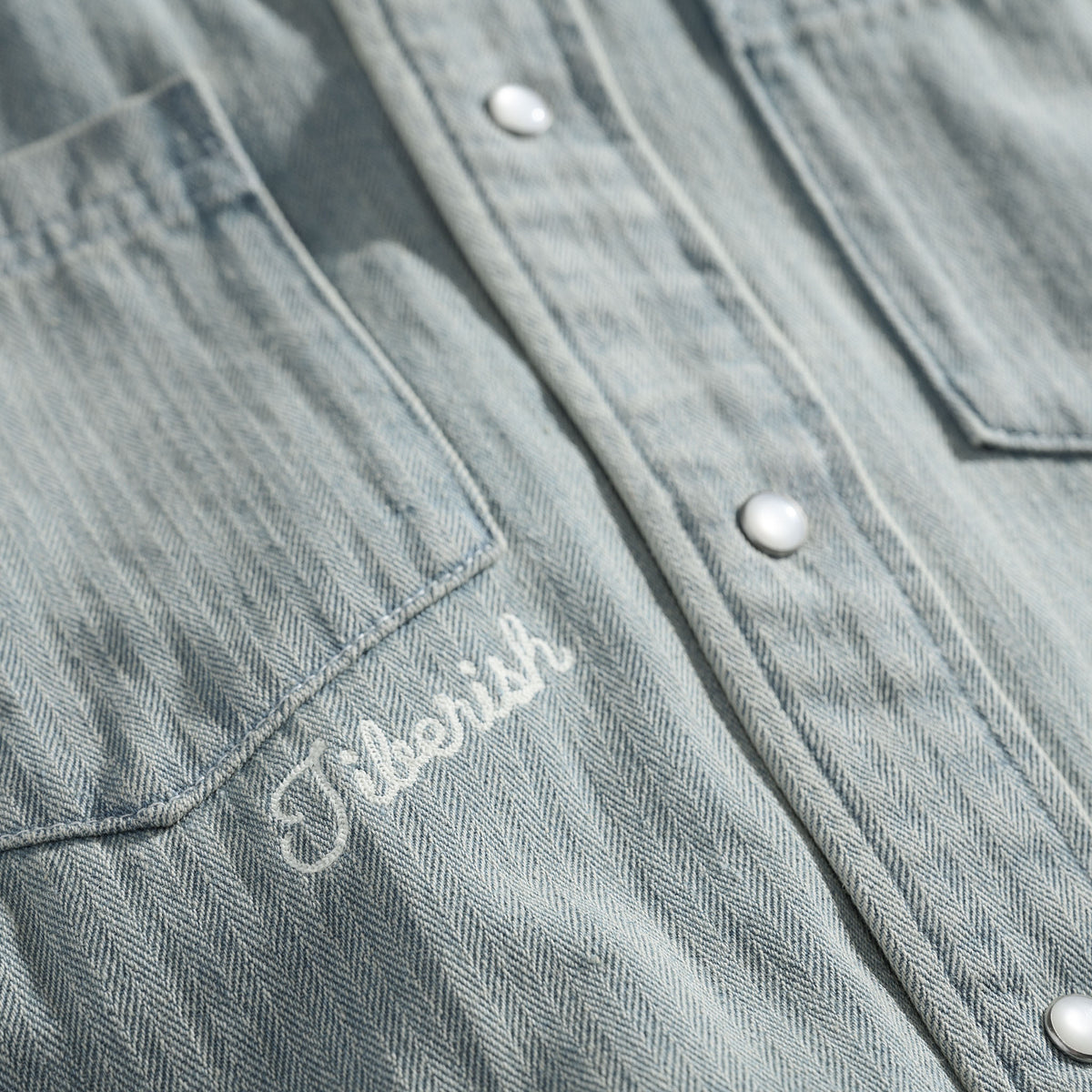 Custom Denim Snap Short Sleeve