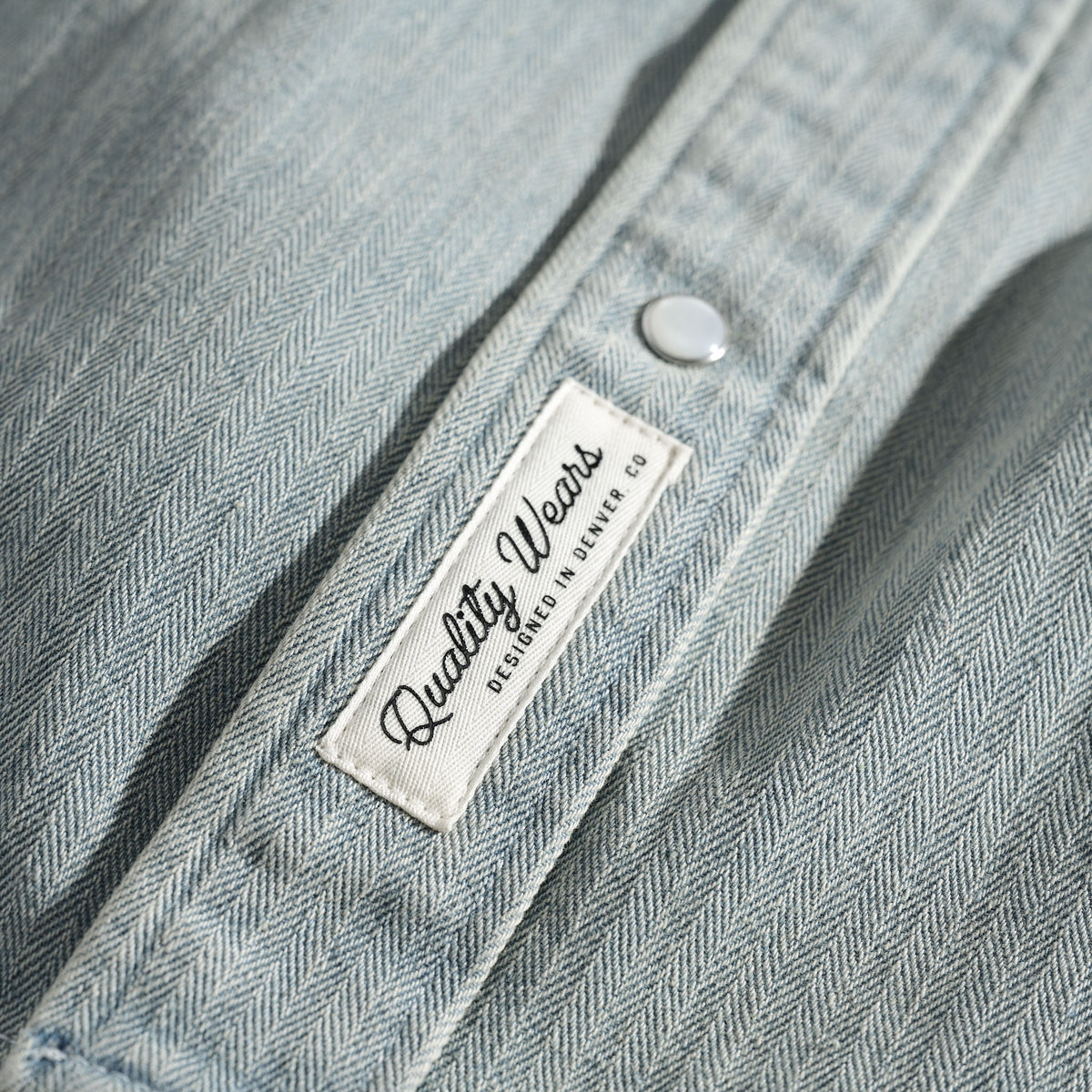 Custom Denim Snap Short Sleeve
