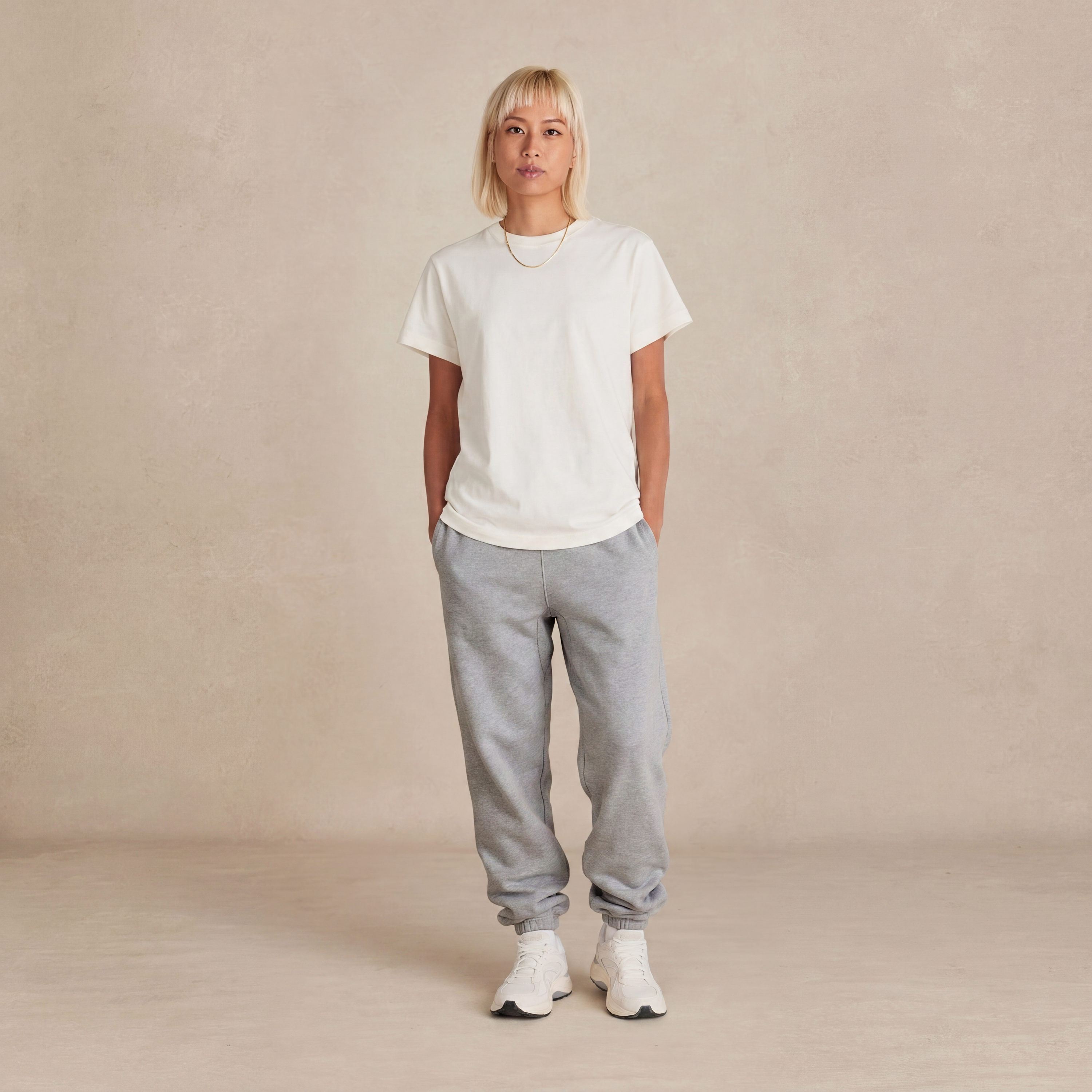 Heather Grey Organic Heavyweight Brushed Pant
