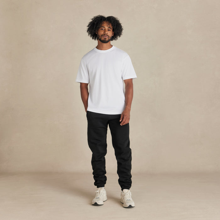 Black Organic Heavyweight Brushed Pant