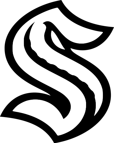Seattle Kraken logo in black on a transparent background