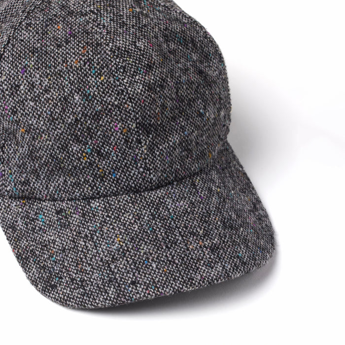 Grey Italian Wool Donegal 6-Panel Cap