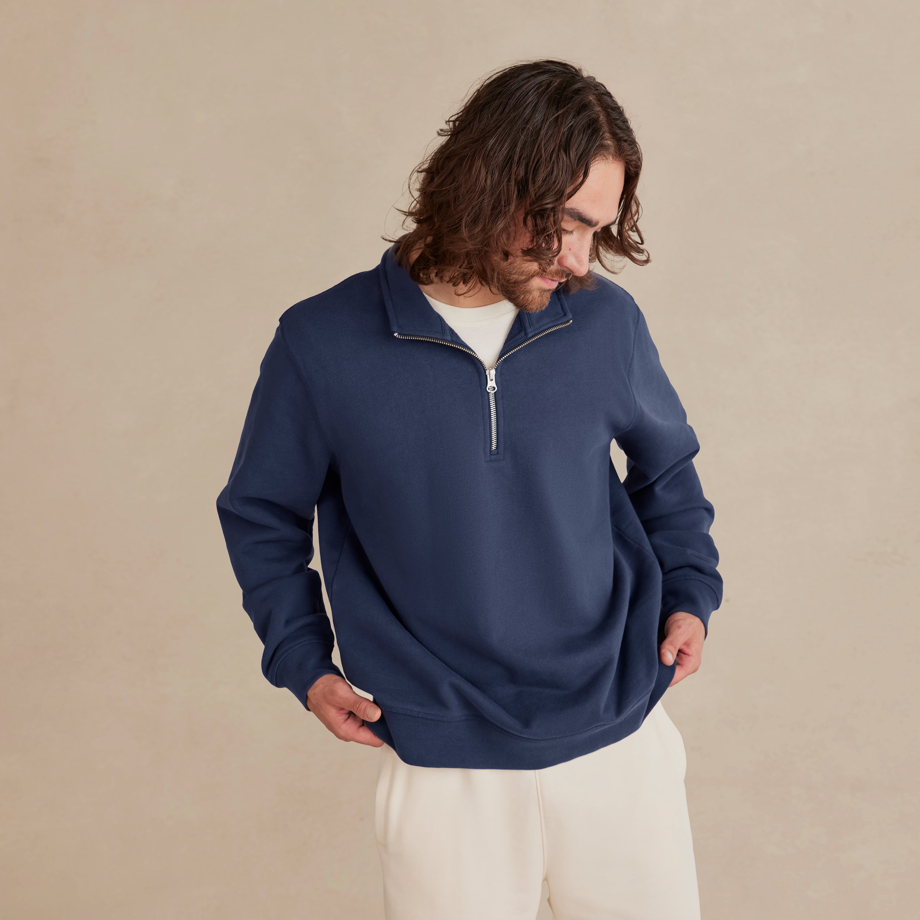 Eclipse Ultra Heavyweight Organic French Terry Quarter Zip