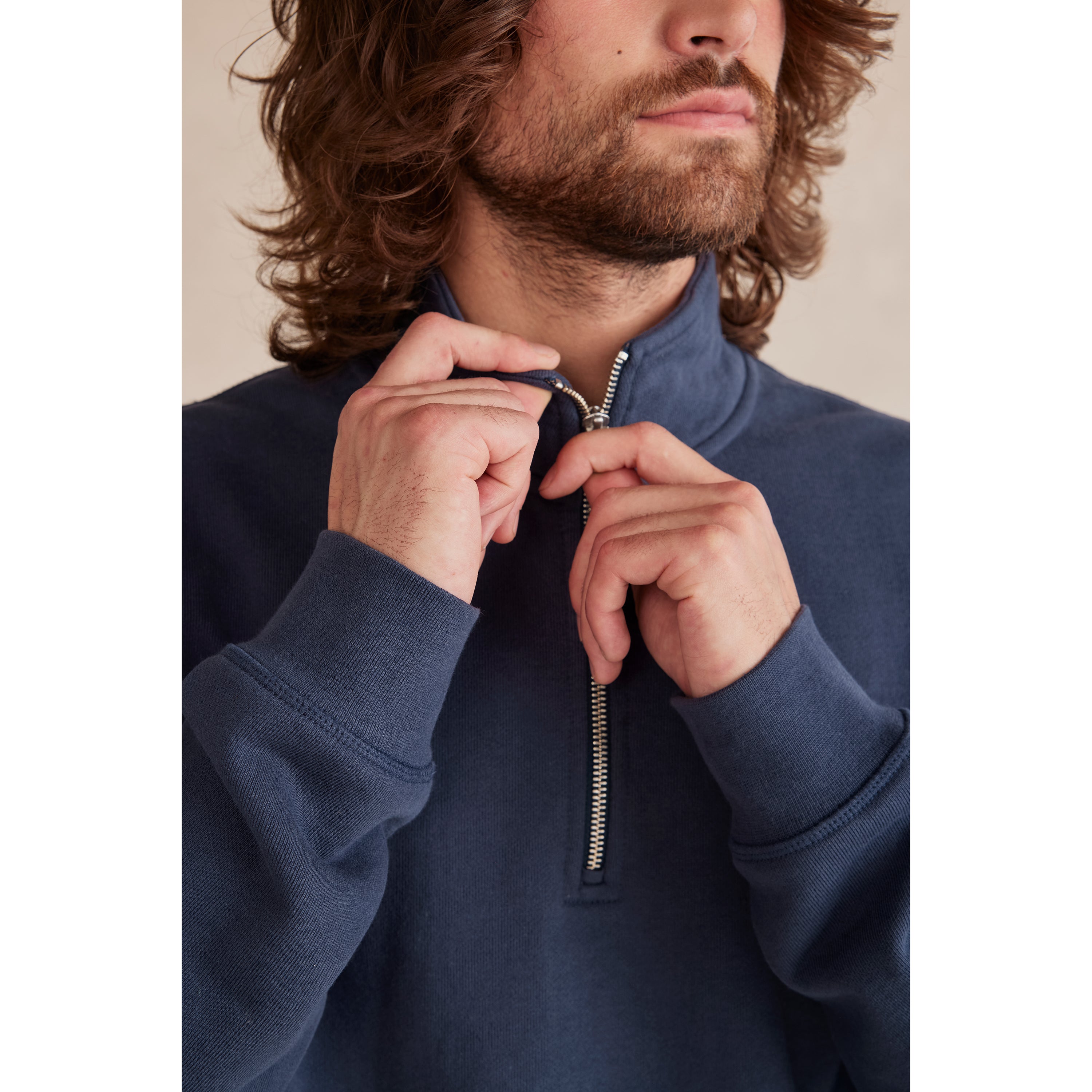 Eclipse Ultra Heavyweight Organic French Terry Quarter Zip
