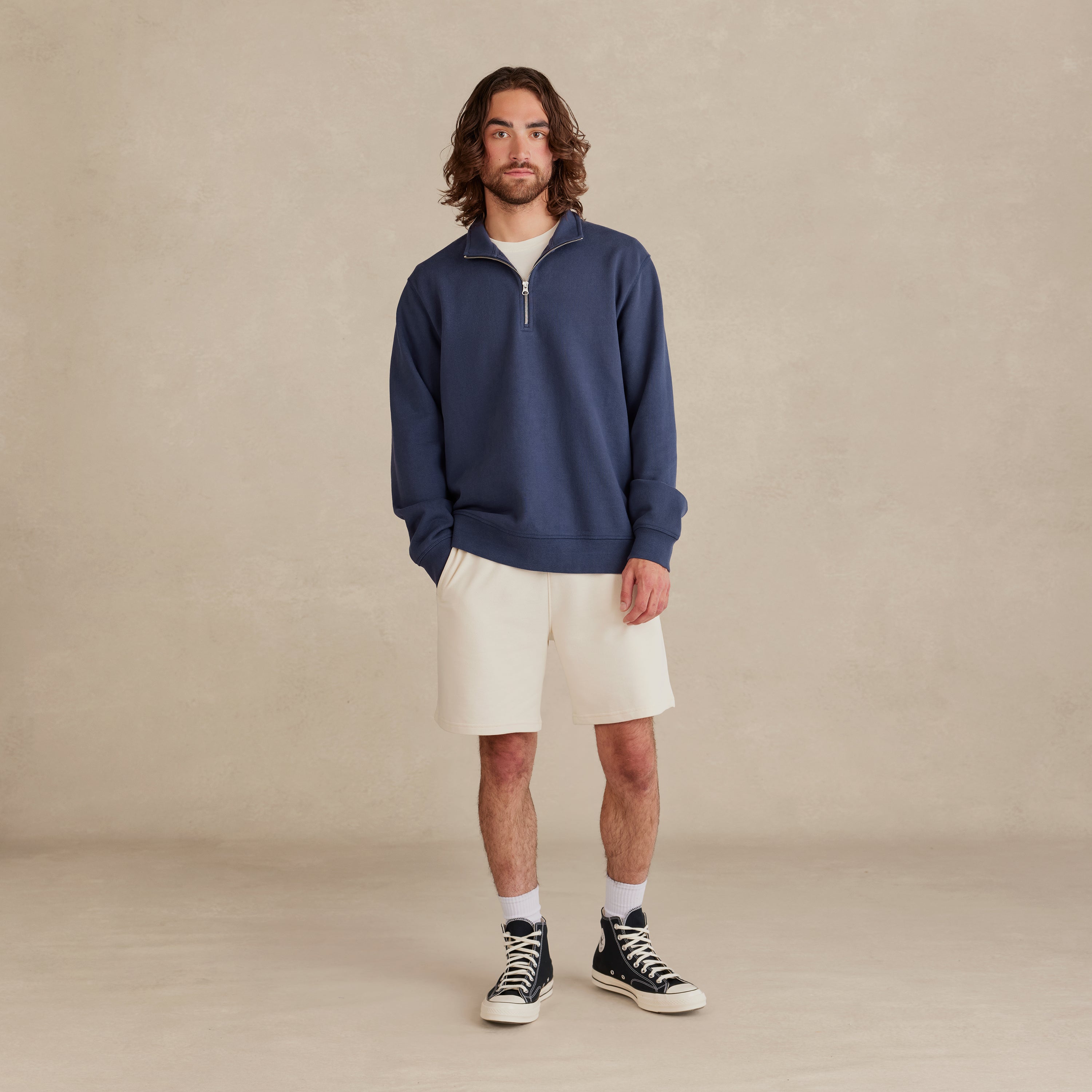 Eclipse Ultra Heavyweight Organic French Terry Quarter Zip