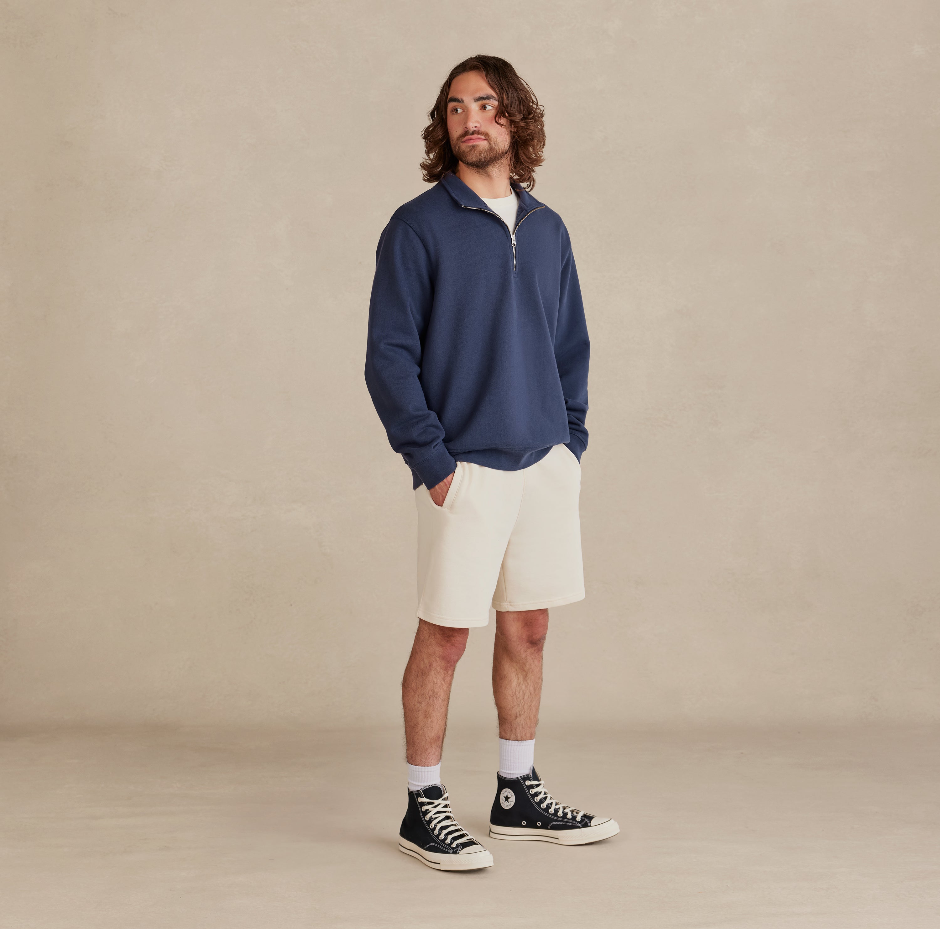 Eclipse Ultra Heavyweight Organic French Terry Quarter Zip