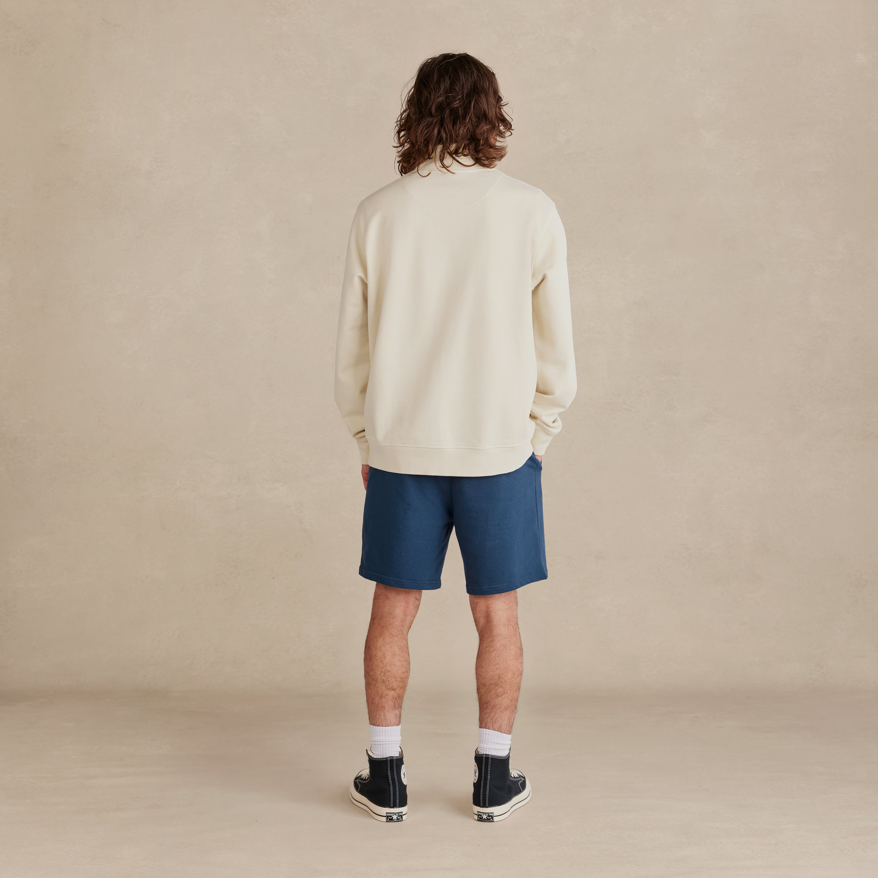 Parchment Ultra Heavyweight Organic French Terry Quarter Zip