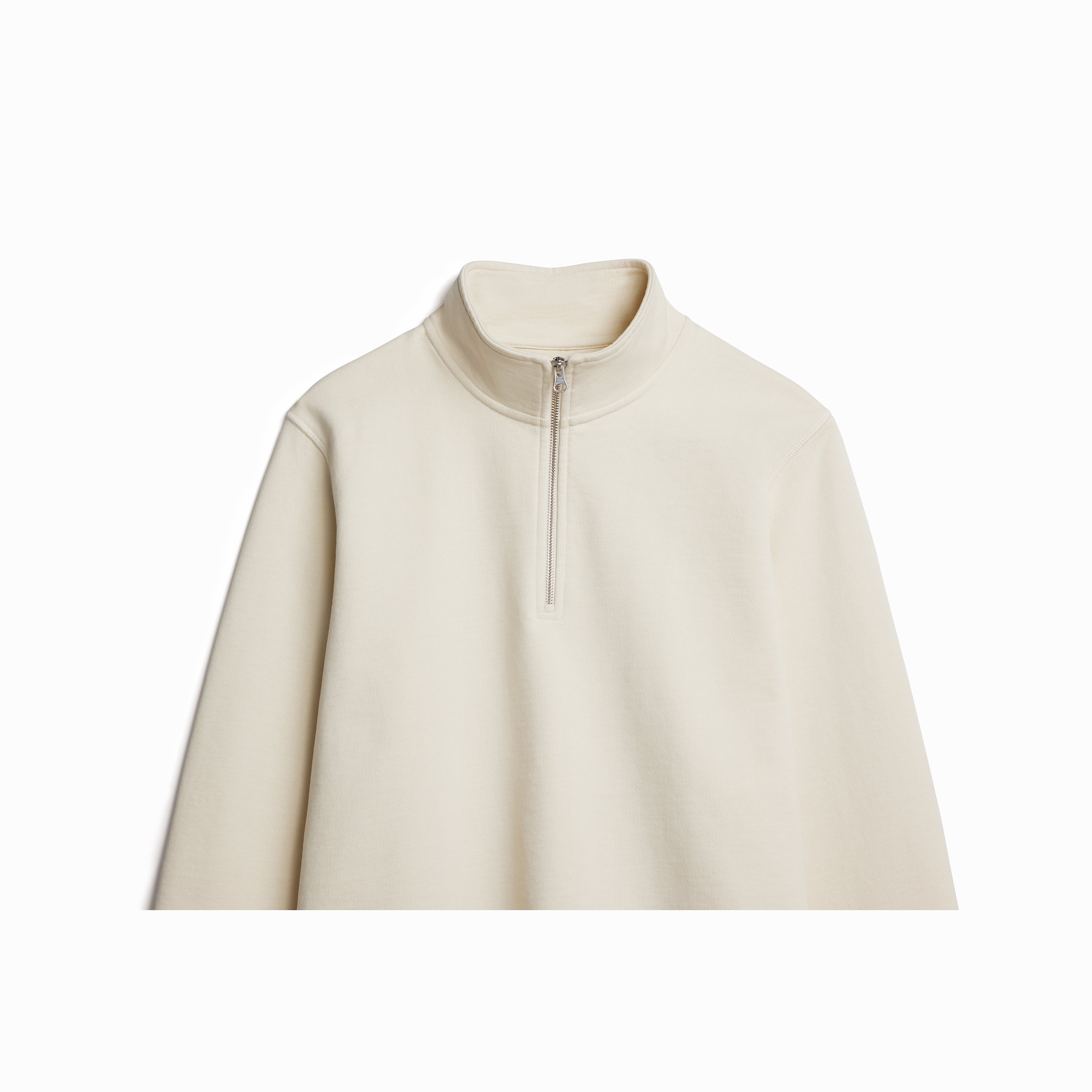 Parchment Ultra Heavyweight Organic French Terry Quarter Zip