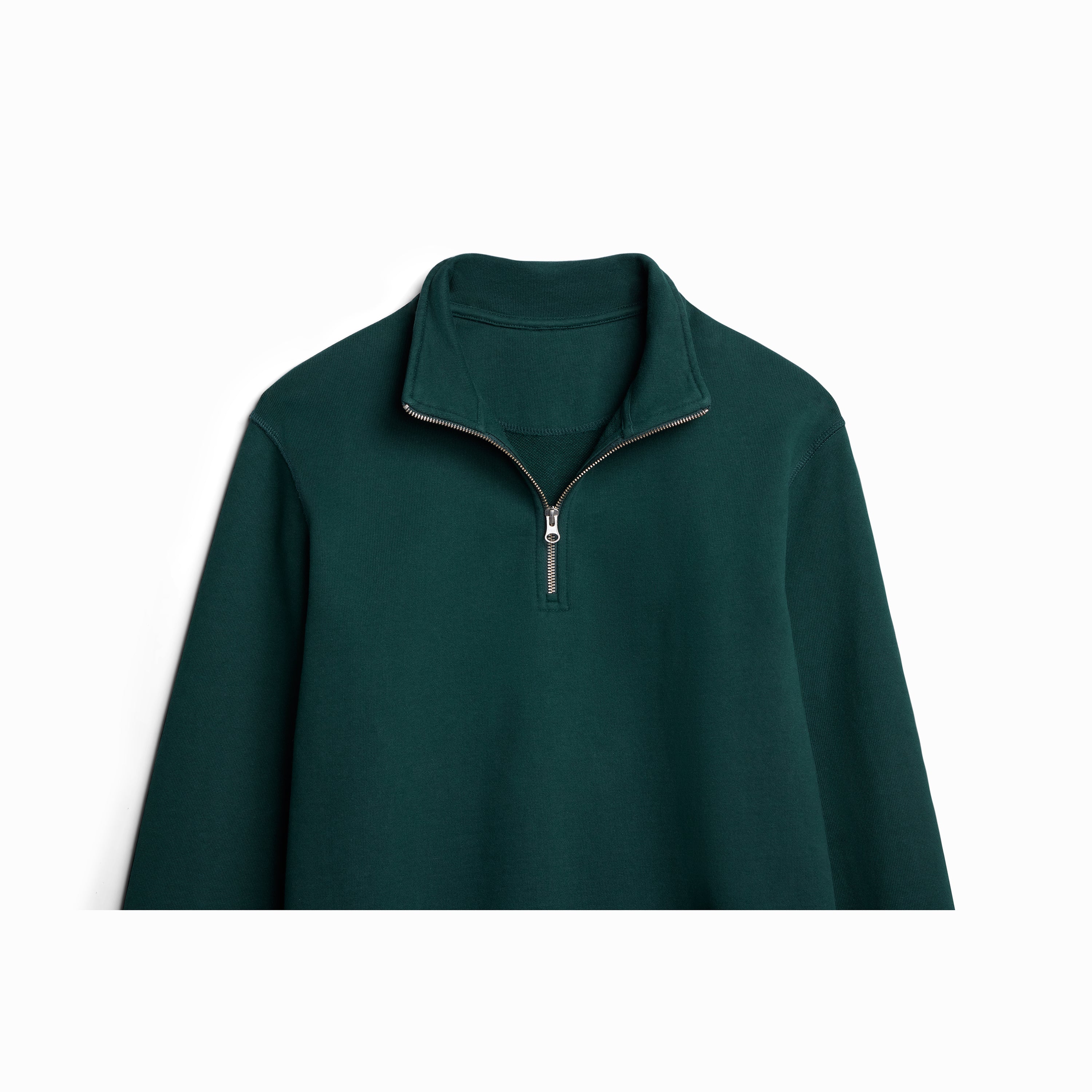 Pine Ultra Heavyweight Organic French Terry 1/4 Zip